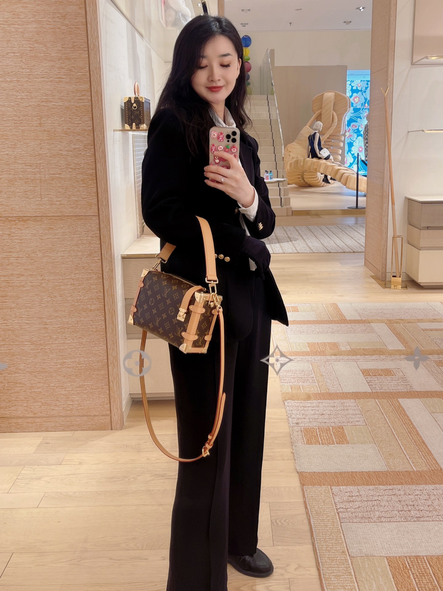 Louis Vuitton side trunk handbag