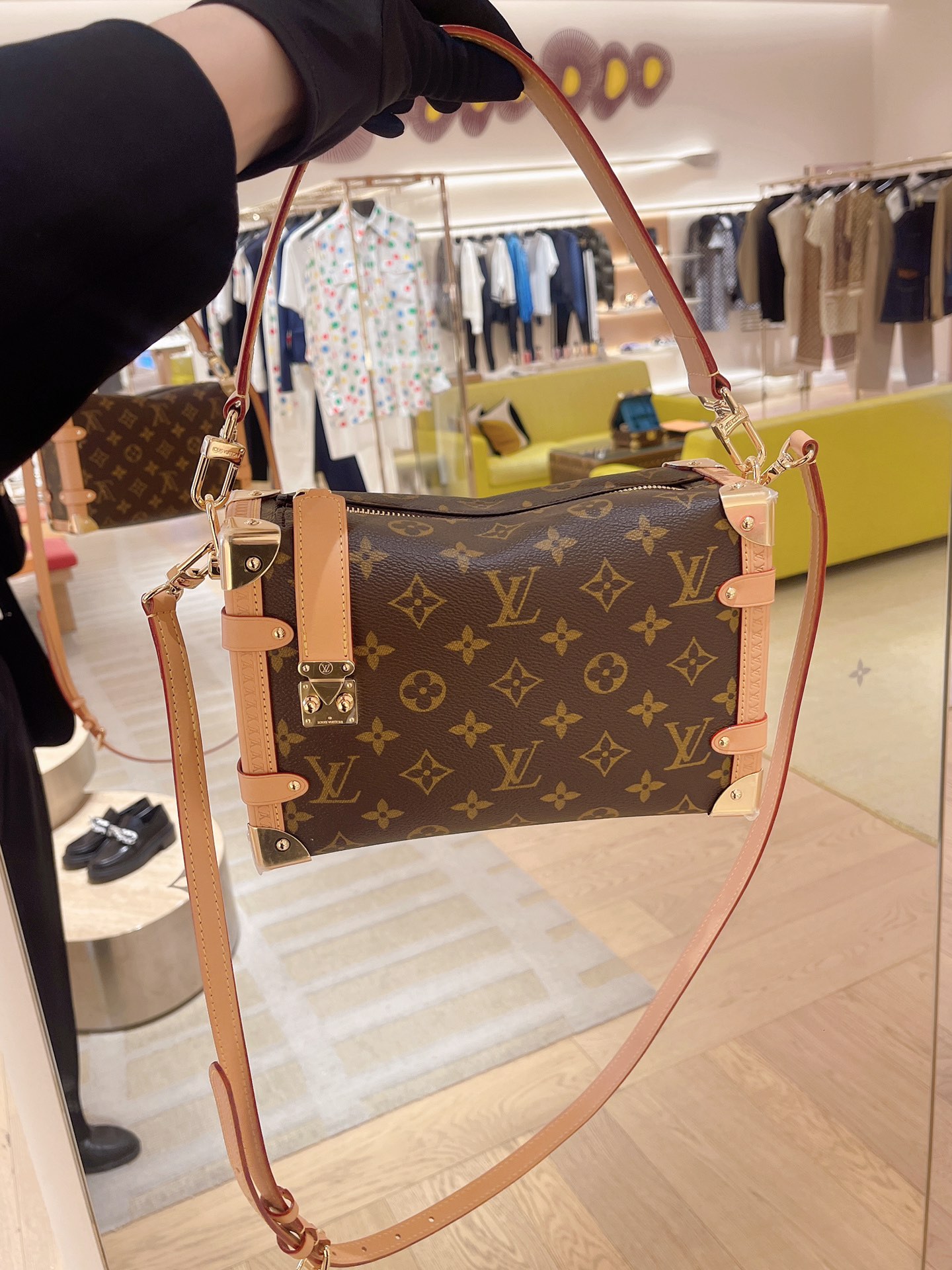 Louis Vuitton side trunk handbag