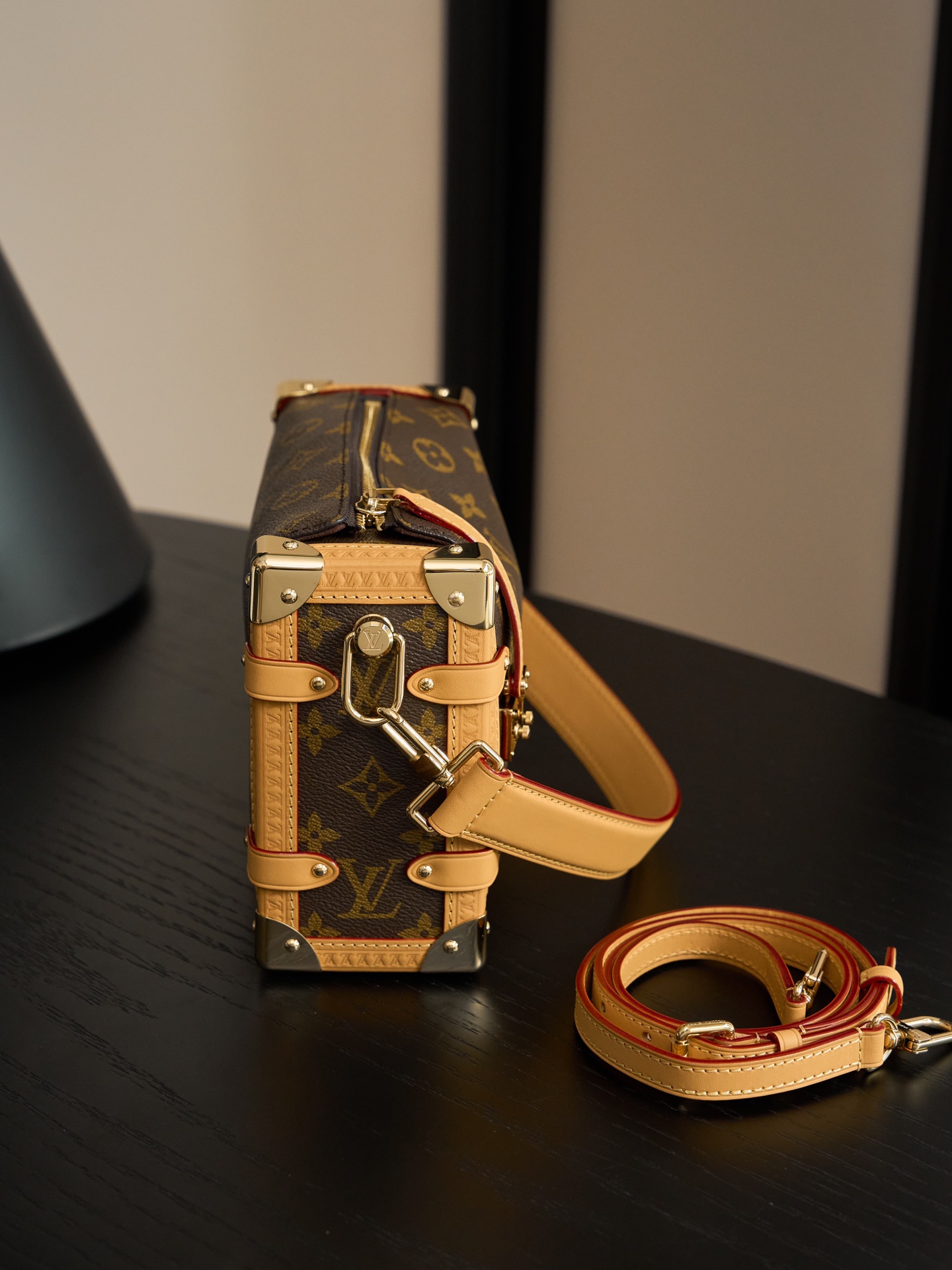 Louis Vuitton side trunk handbag