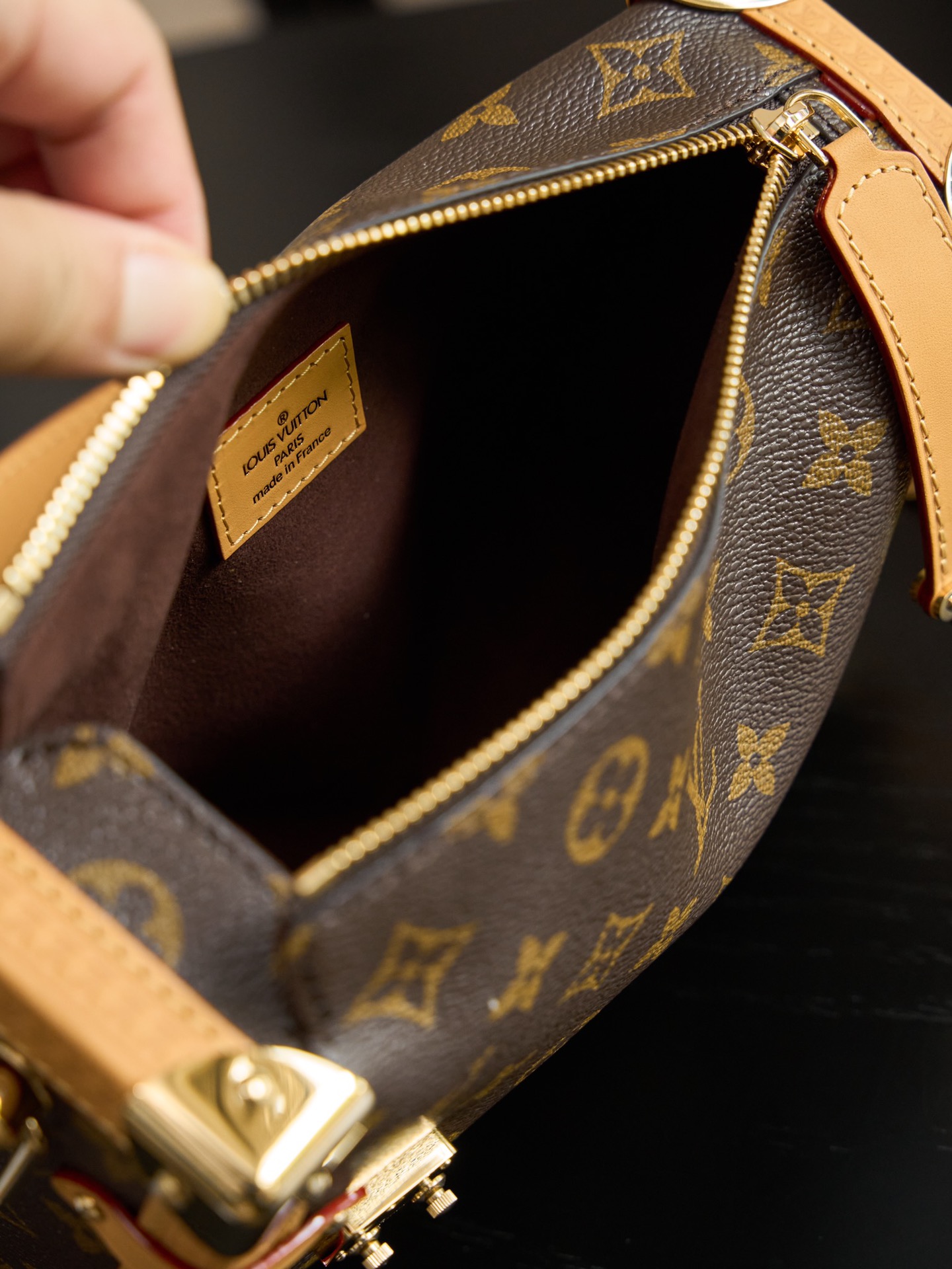 Louis Vuitton side trunk handbag