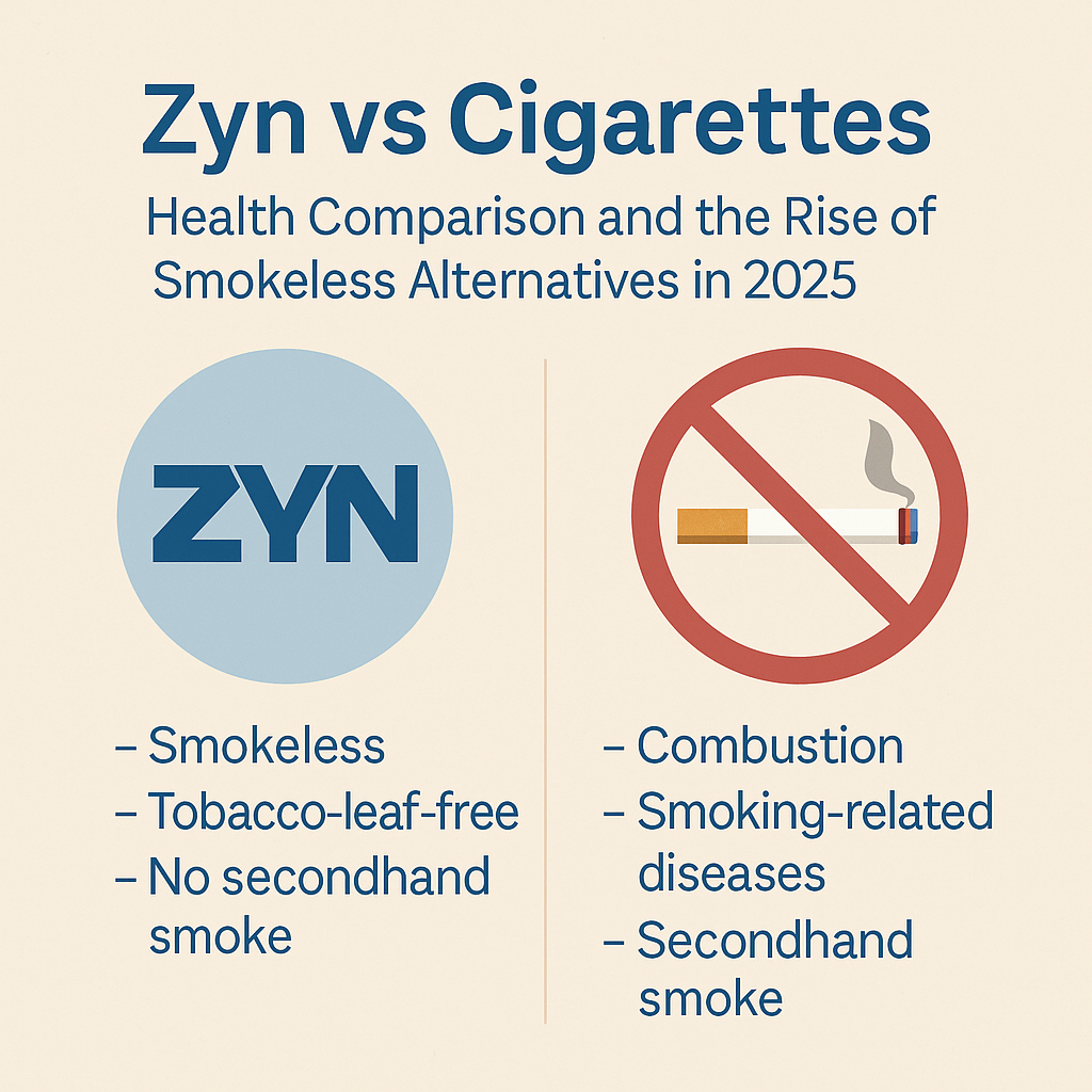 ZYN vs. Cigarettes: Health Comparison and the Rise of Smokeless Alternatives in 2025