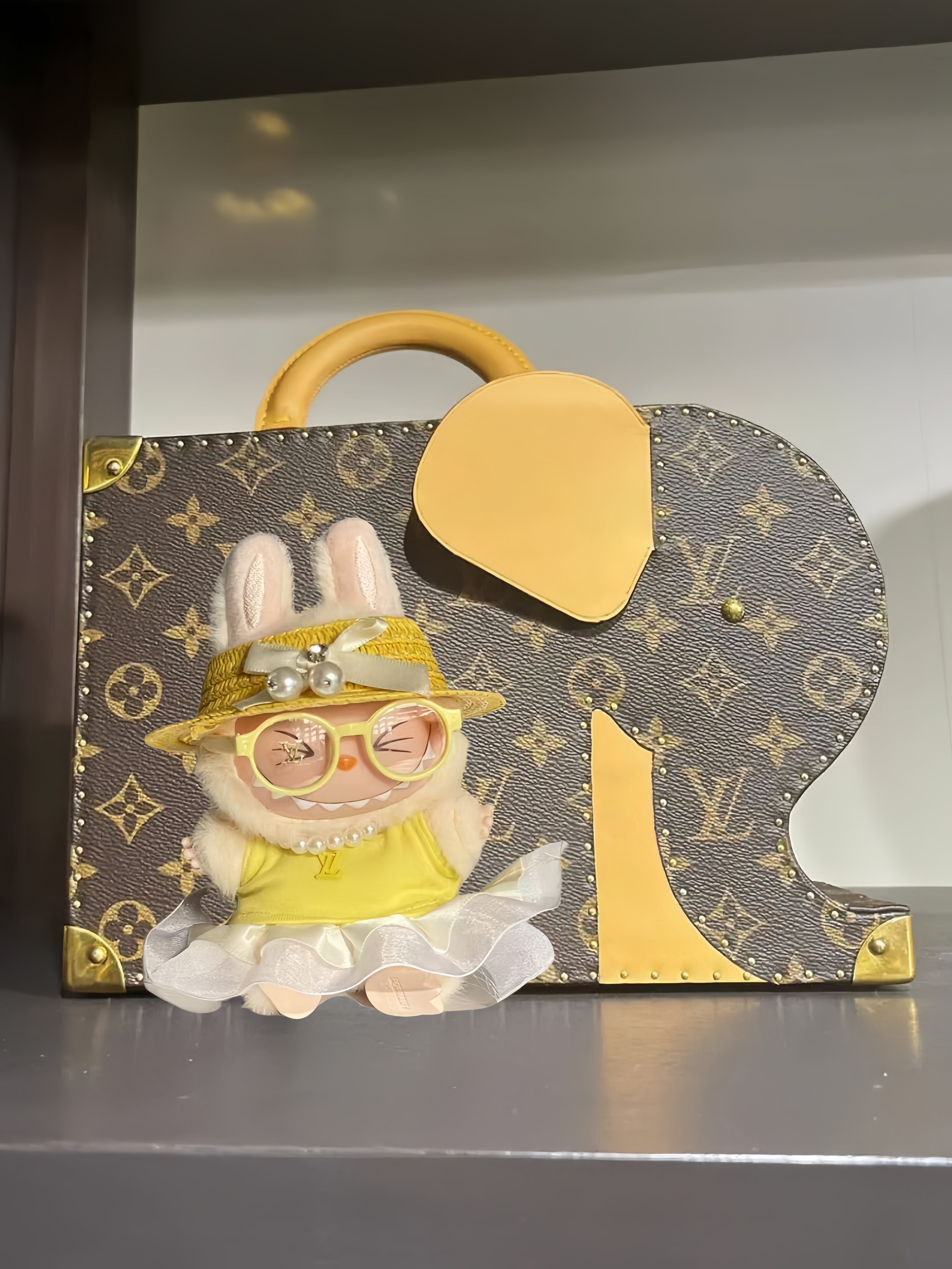 LABUBU Clothes LV Cute Yellow Skirt