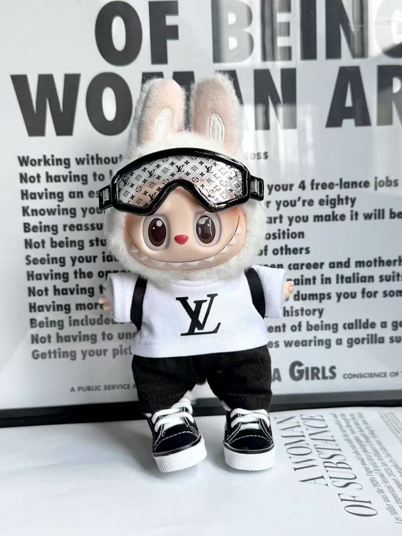 LABUBU Clothes LV Black Ice Edge