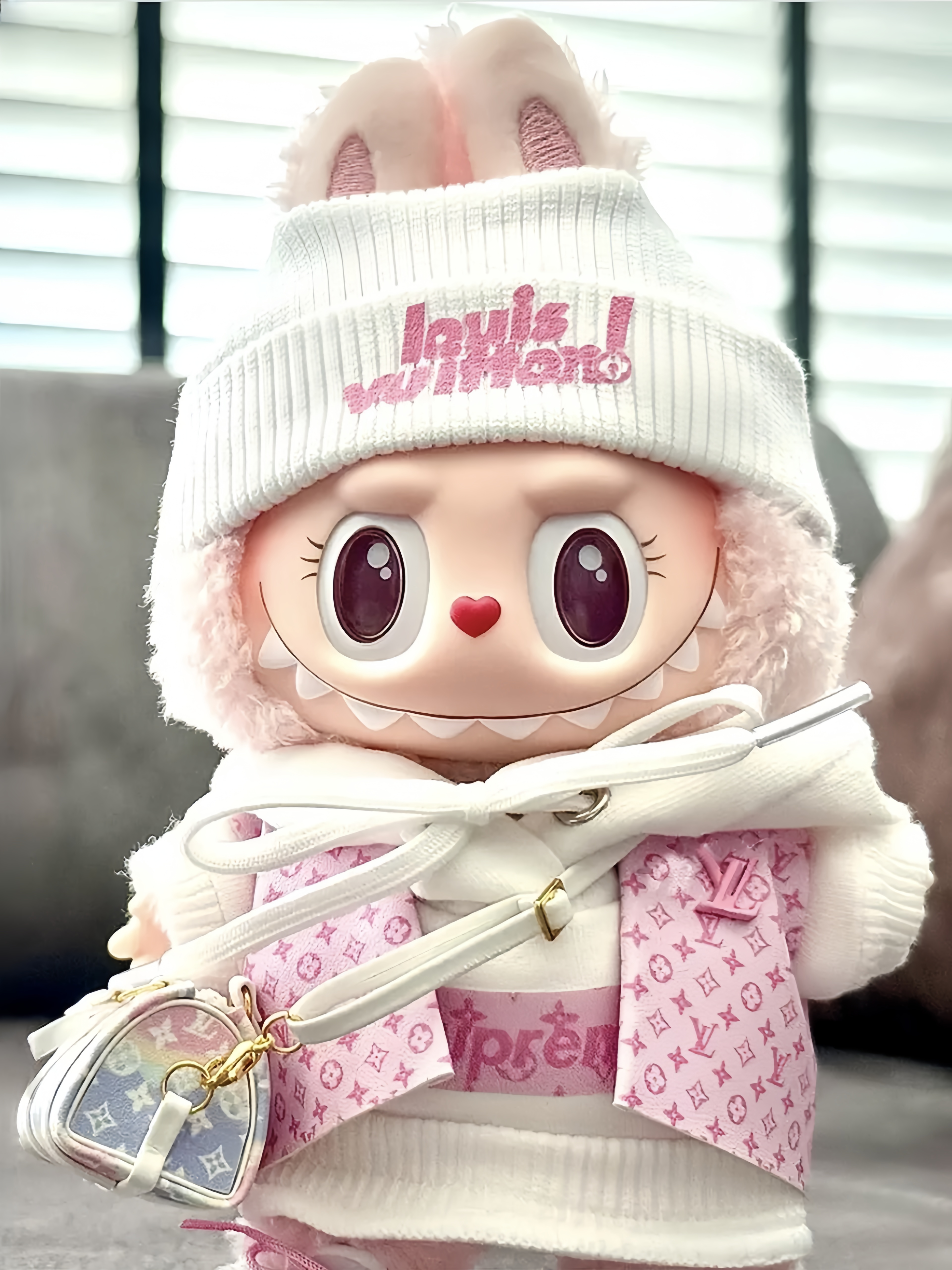 Labubu Styled Outfits LV X Supreme Pink Chic Explorer