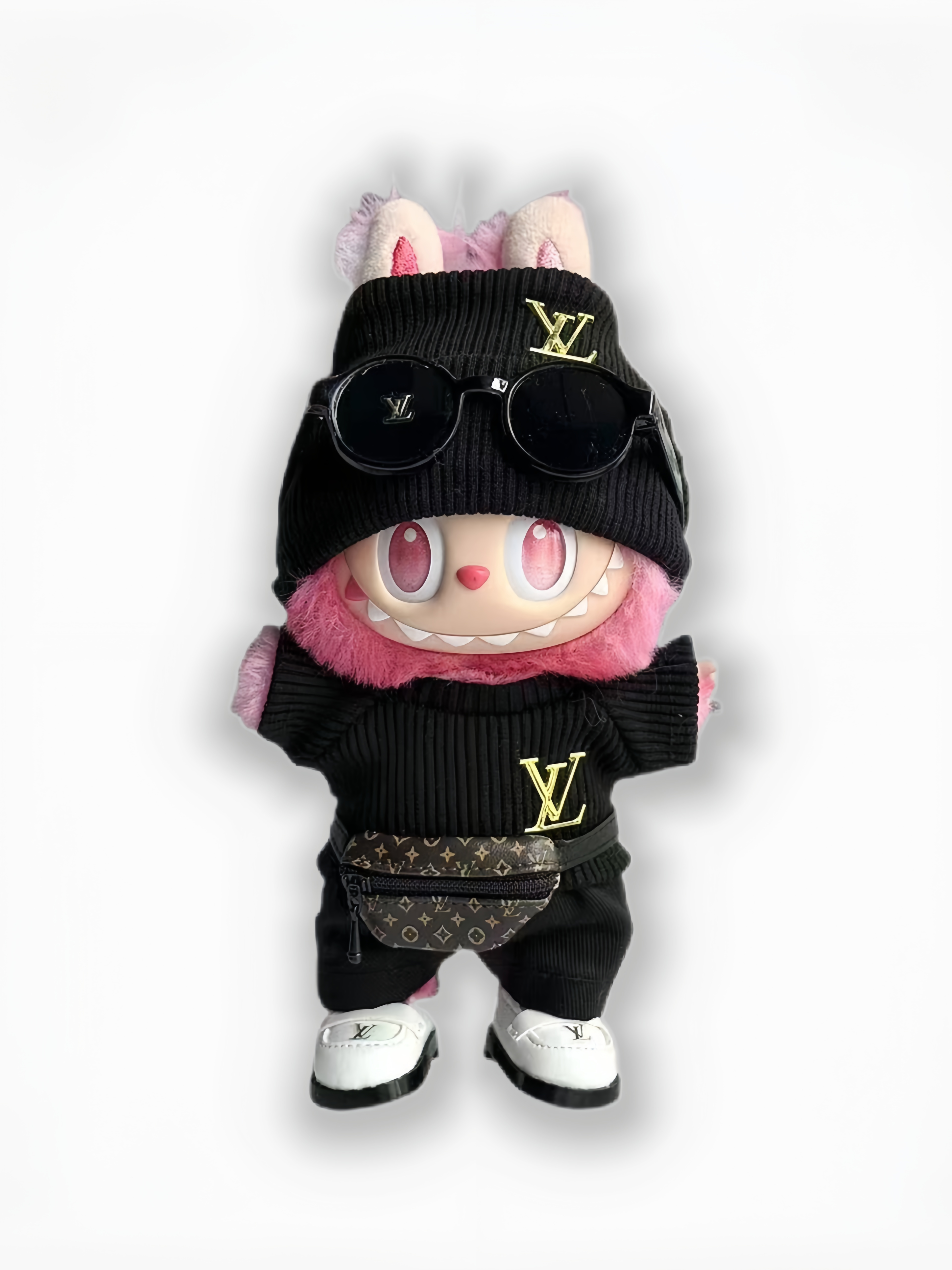 LABUBU Outfits Black LV Sweater
