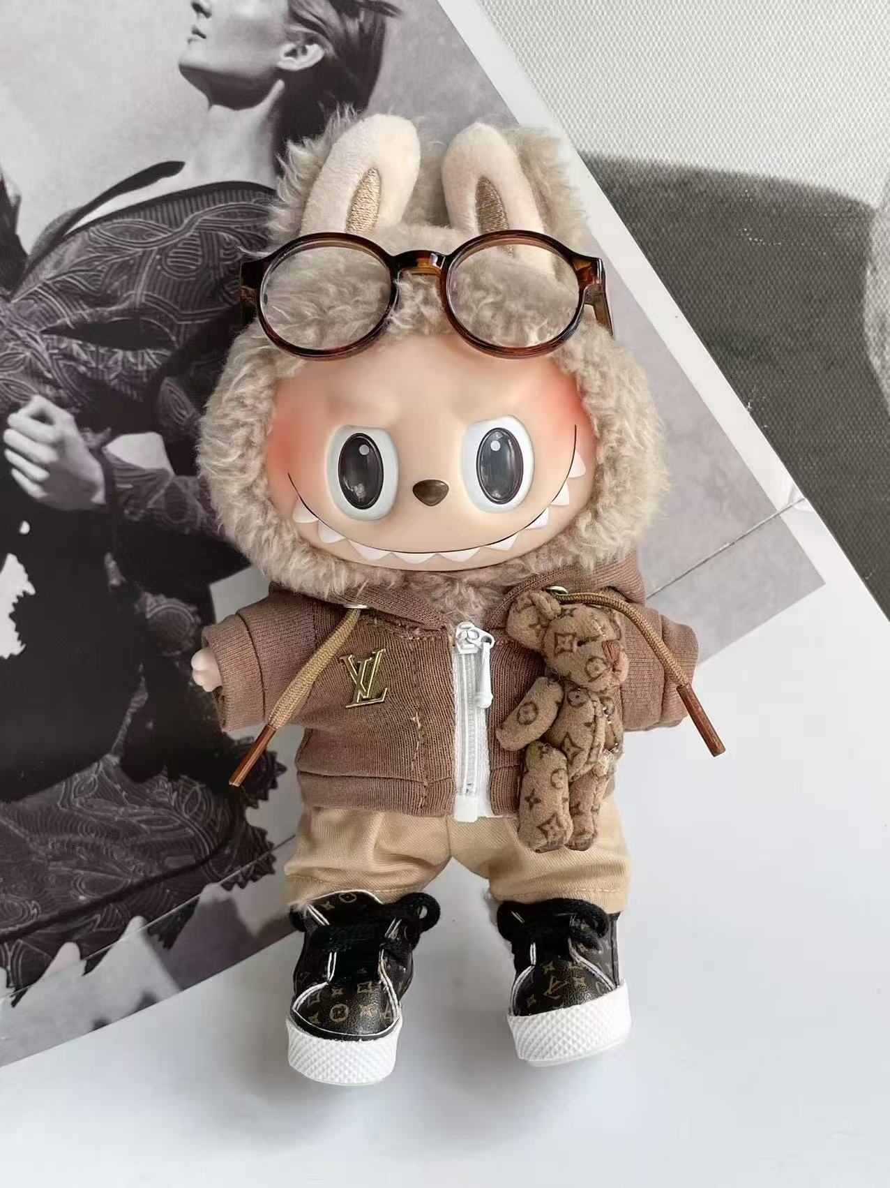 LABUBU Clothes LV Teddy Scholar