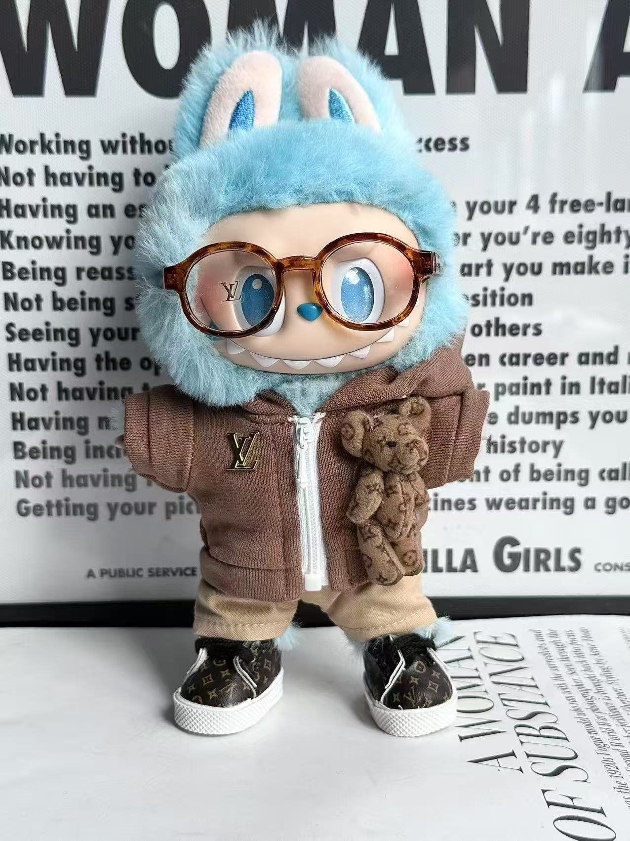 LABUBU Clothes LV Teddy Scholar