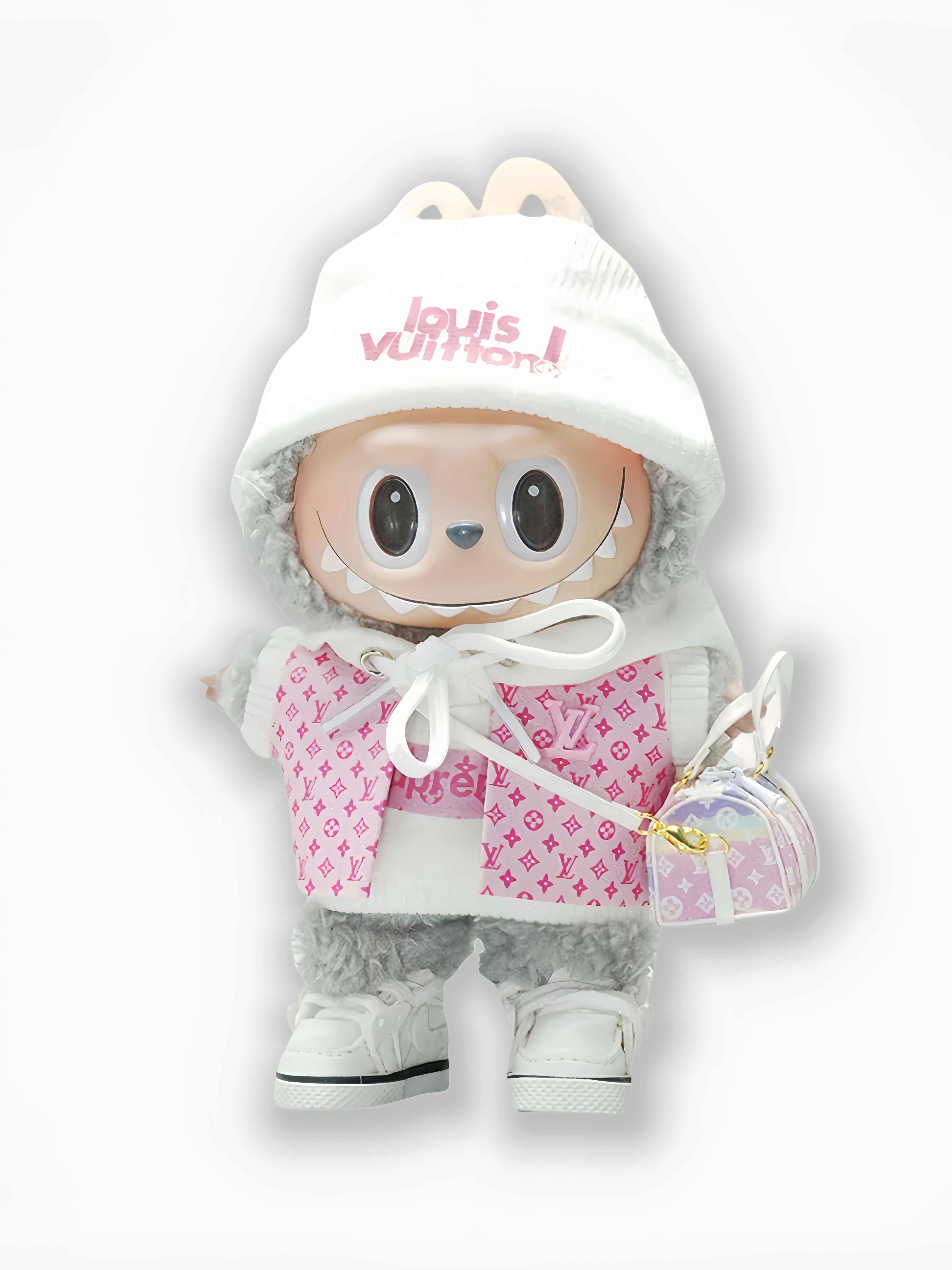 Labubu Styled Outfits LV X Supreme Pink Chic Explorer