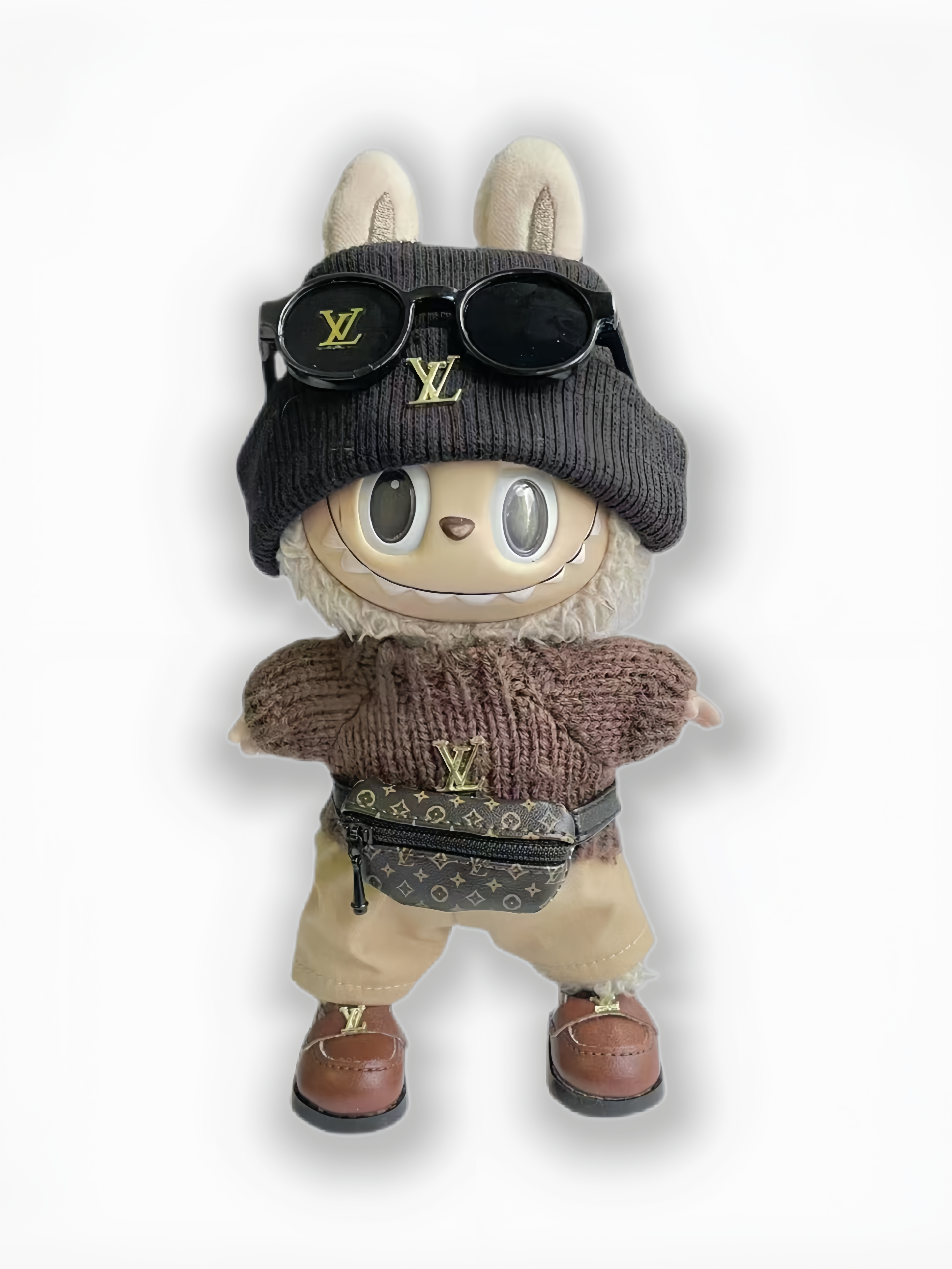 LABUBU Clothes LV Brown Sweater