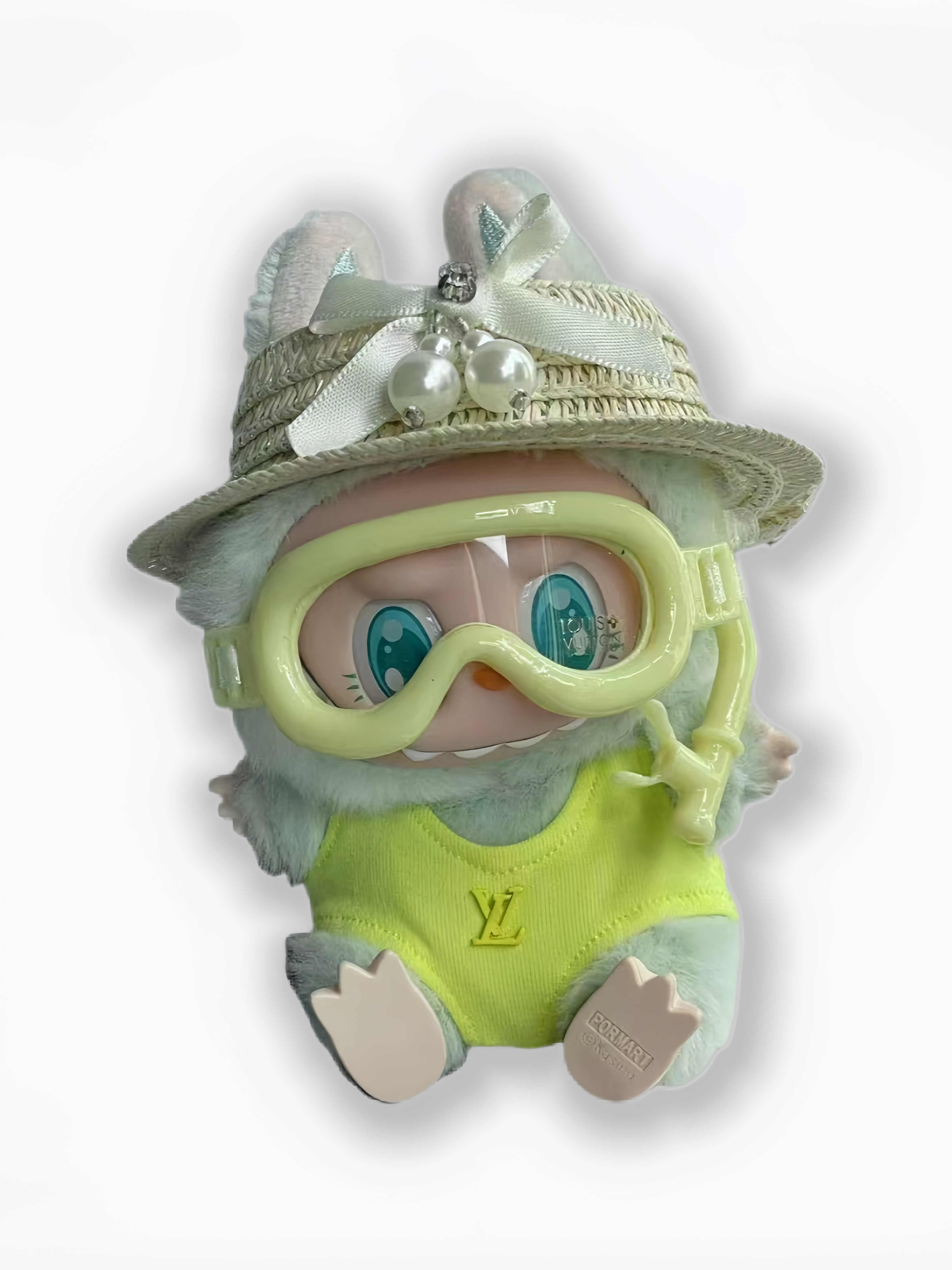 LABUBU Clothes LV Green Swimsuit