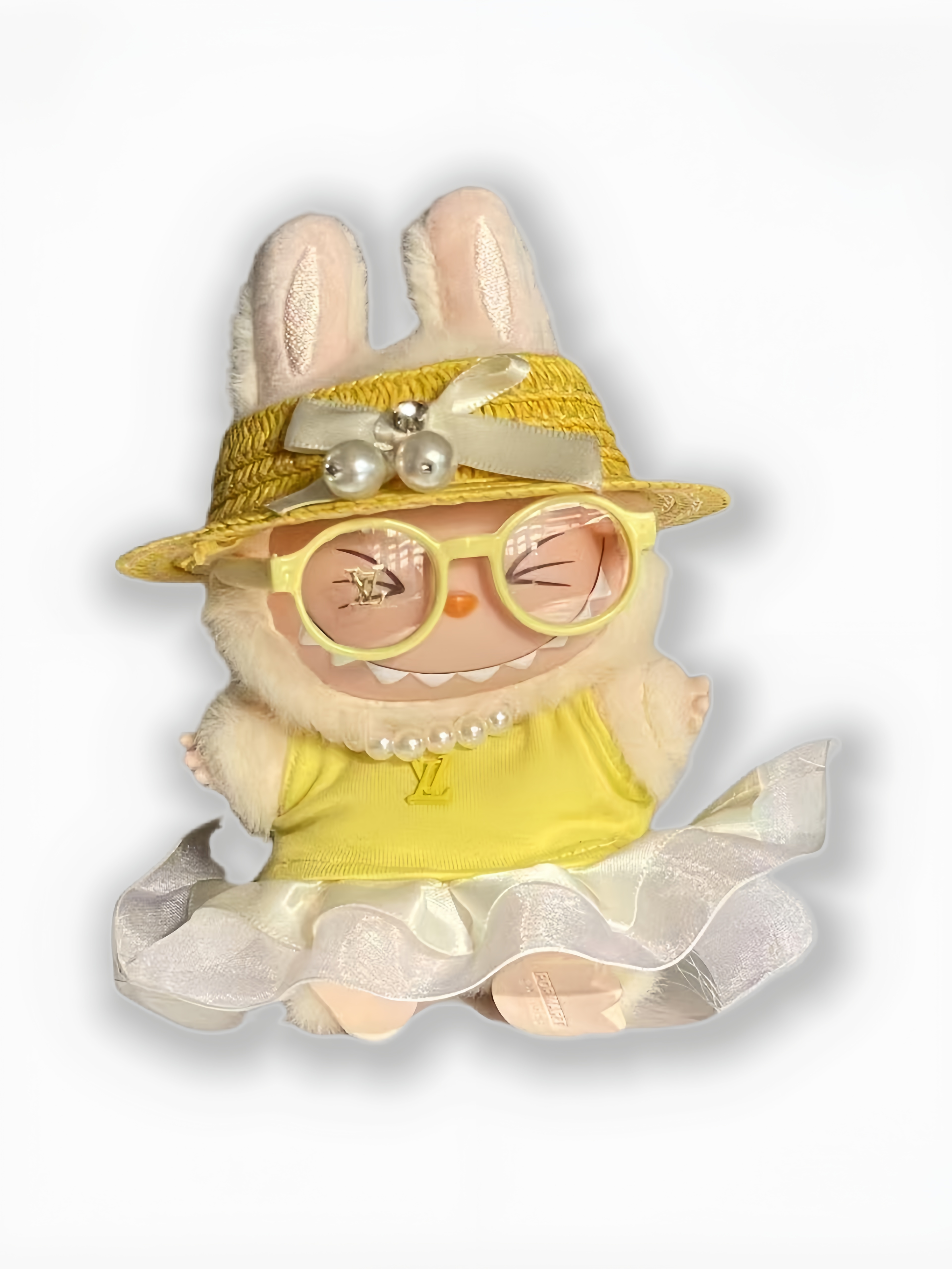 LABUBU Clothes LV Cute Yellow Skirt