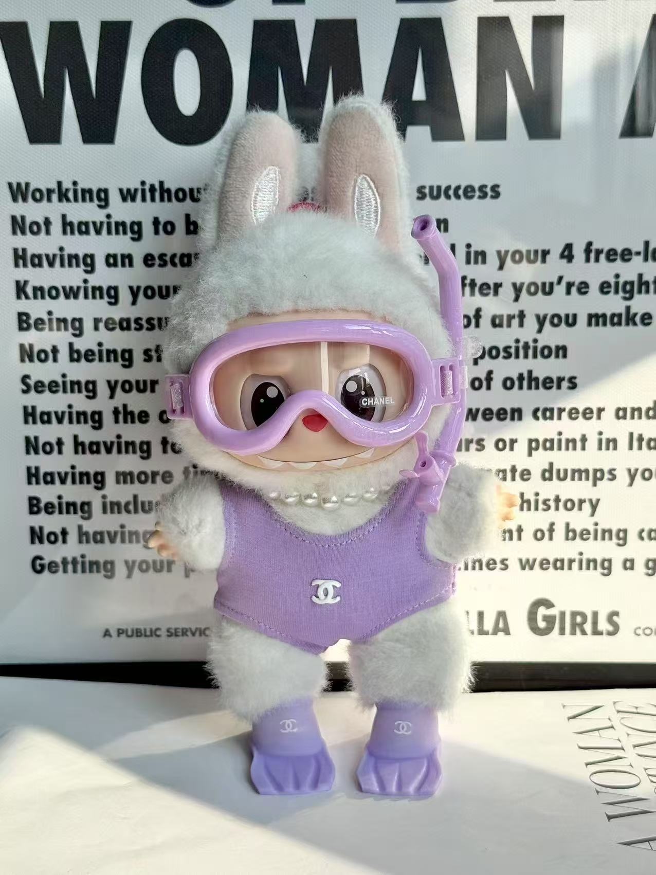 LABUBU Clothes Chanel Chic Lavender Diving Outfit