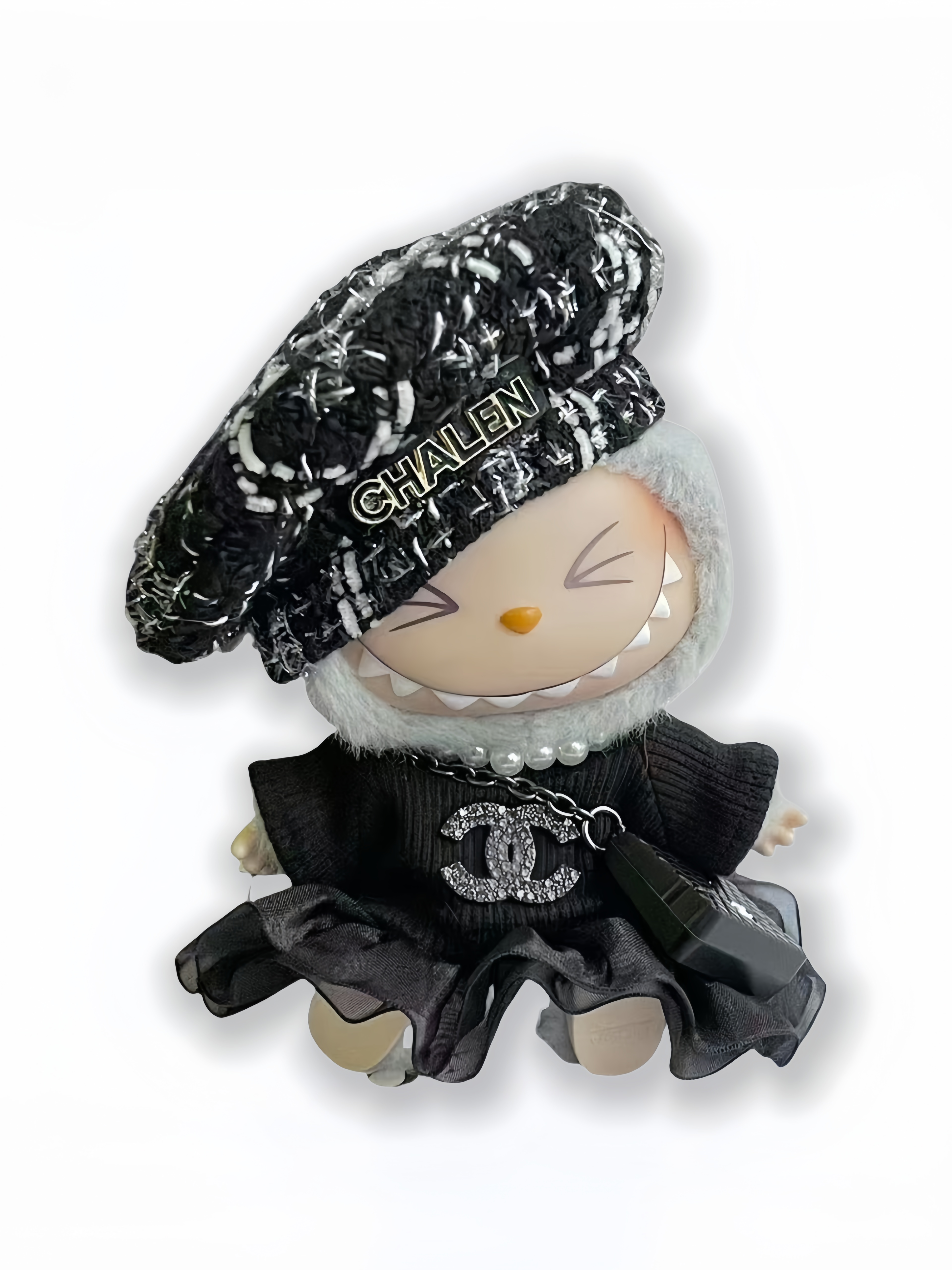 LABUBU Clothes Chanel Black Classic Outfit