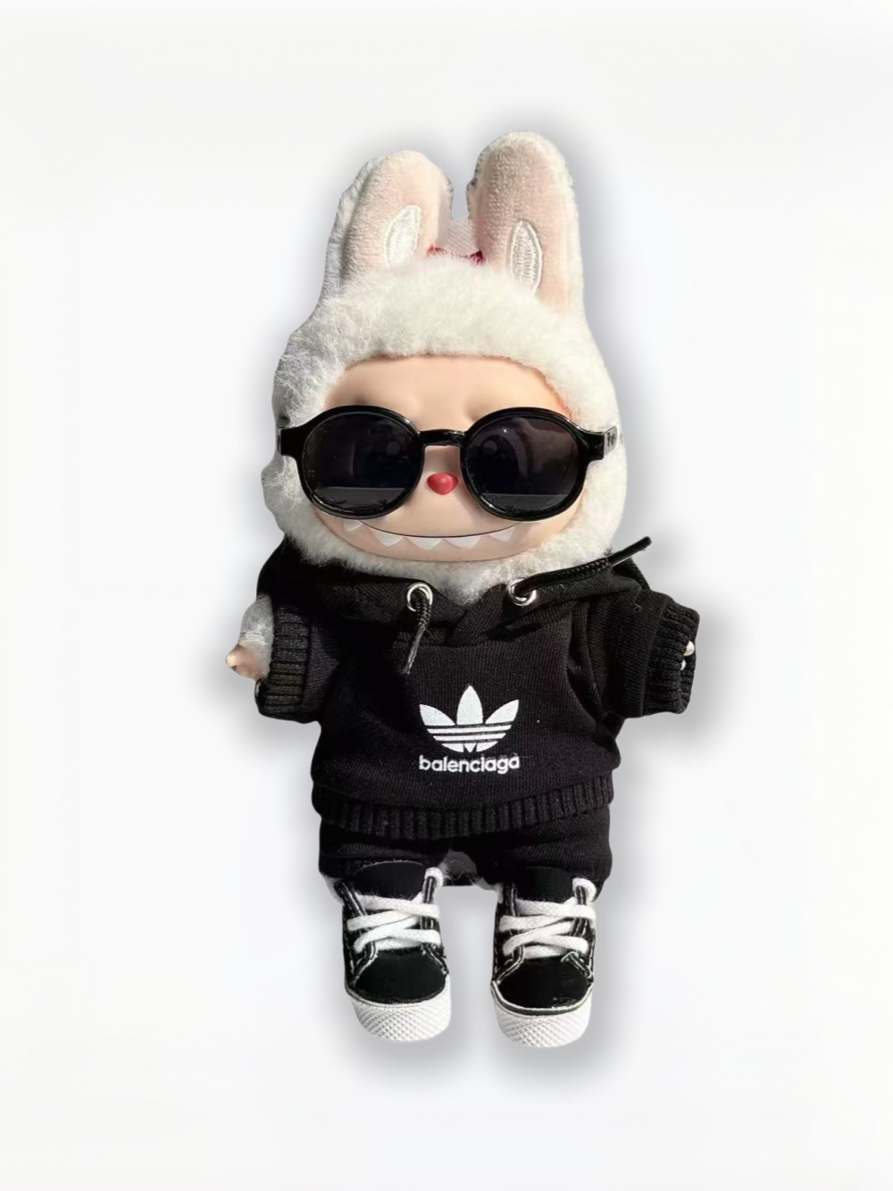 LABUBU Clothes Balenciaga Stylish Monochrome Ensemble