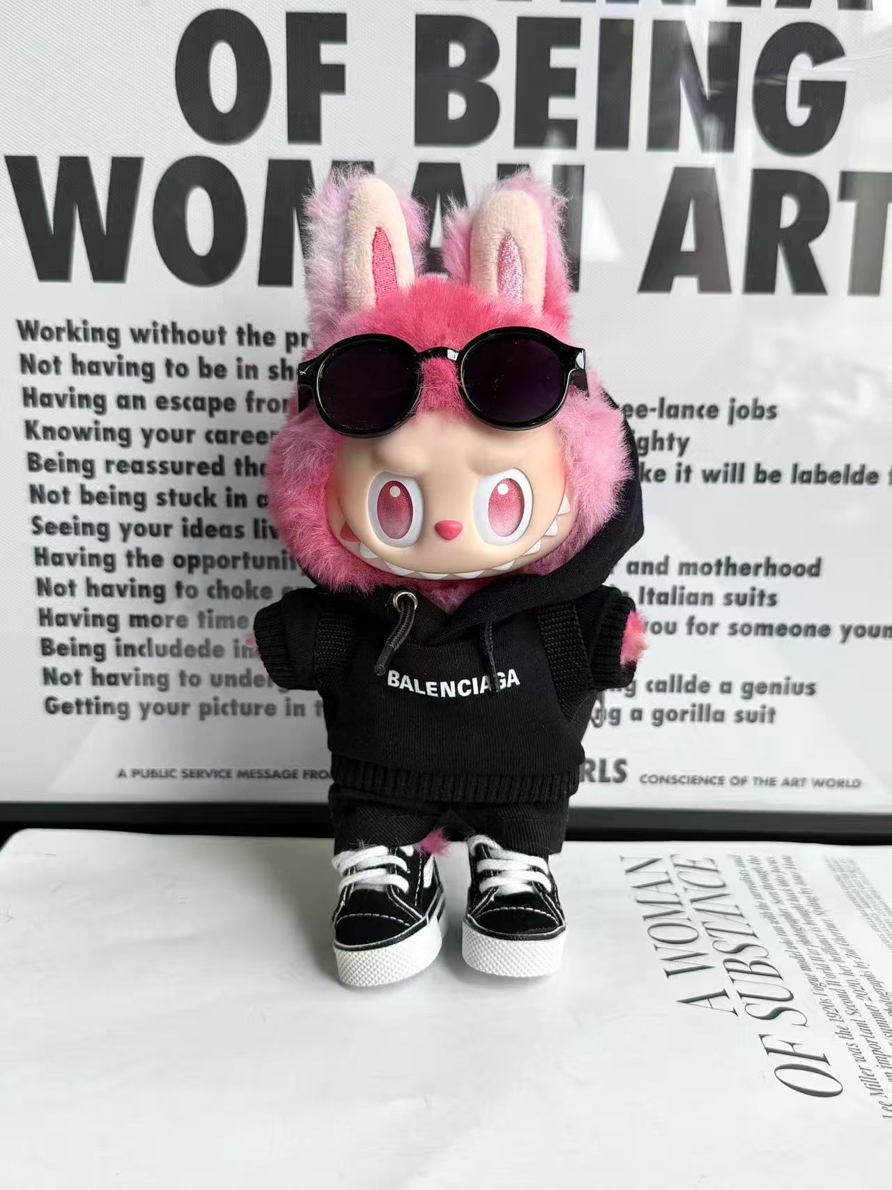 LABUBU Clothes Balenciaga Pink - Punk Ensemble