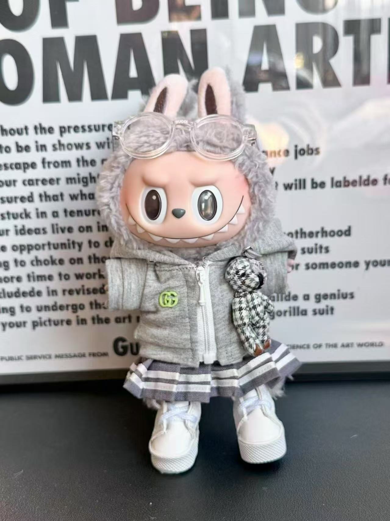 LABUBU Clothes Chanel Teddy Bear Skirt