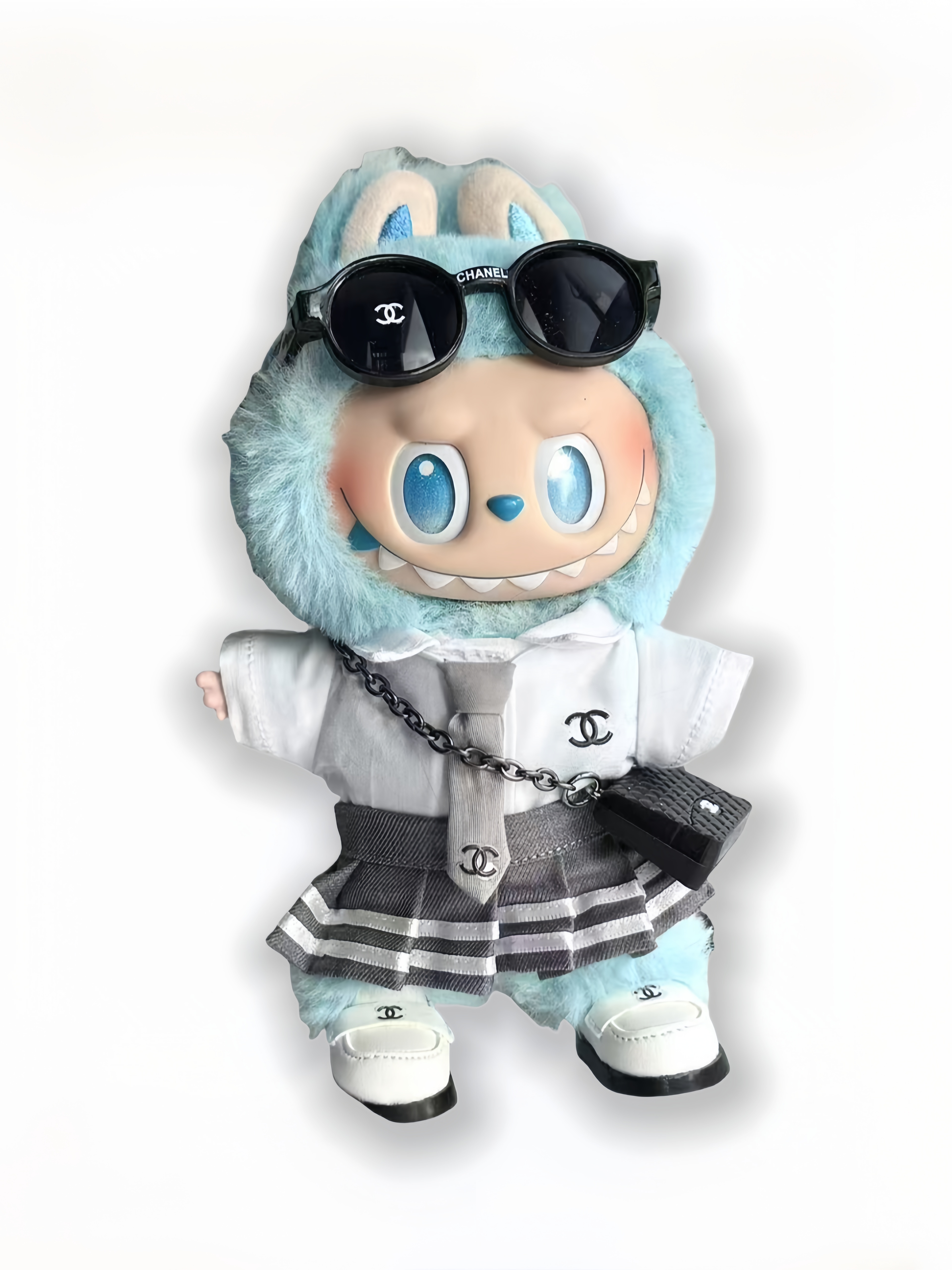 LABUBU Clothes Chanel Ivy - style Jacket and Skirt Set
