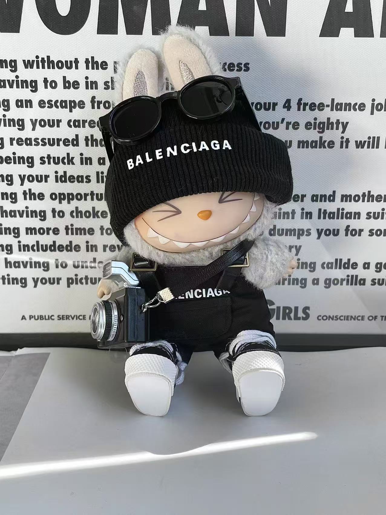 LABUBU Clothes Balenciaga Stylish All - black Ensemble