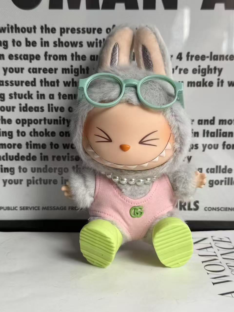 LABUBU Clothes Gucci Adorable Glasses & Knit Set