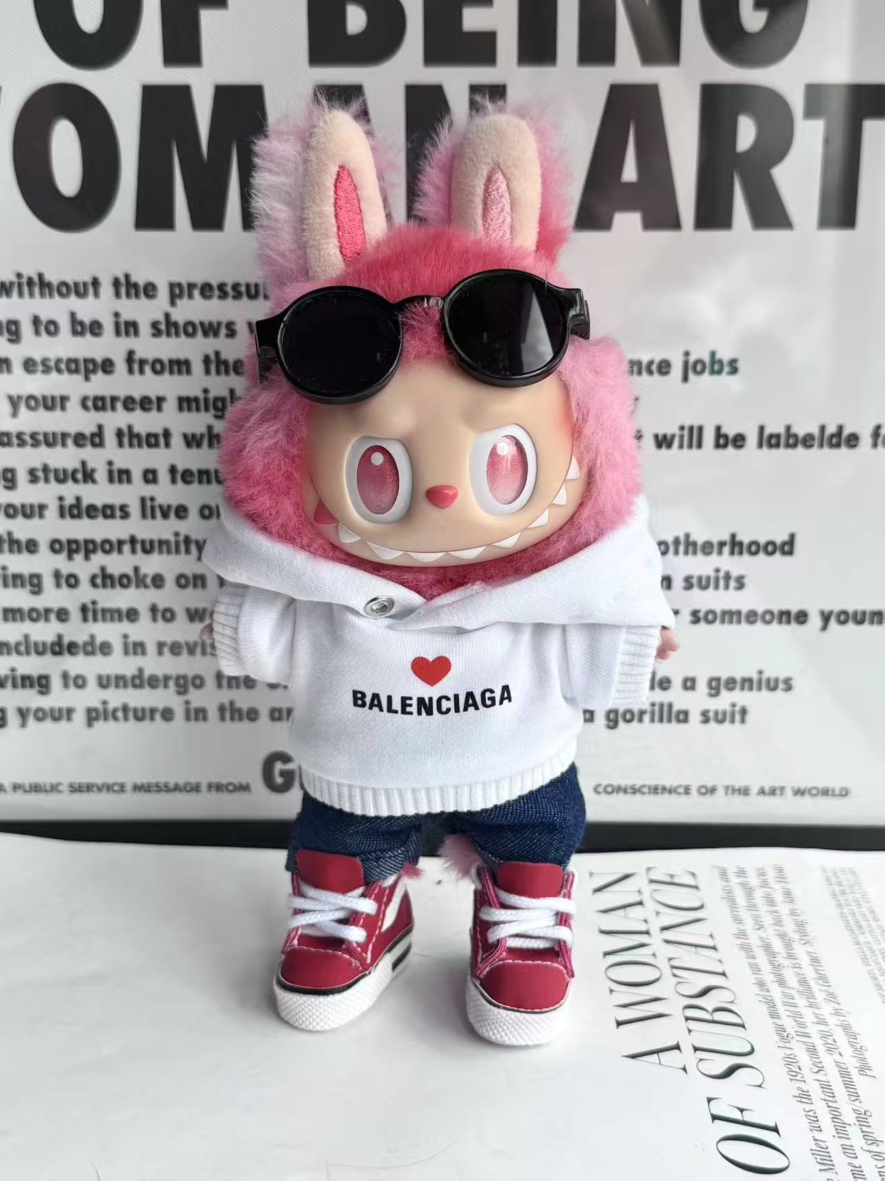 LABUBU Clothes Balenciaga Trendy White Streetwear Outfit