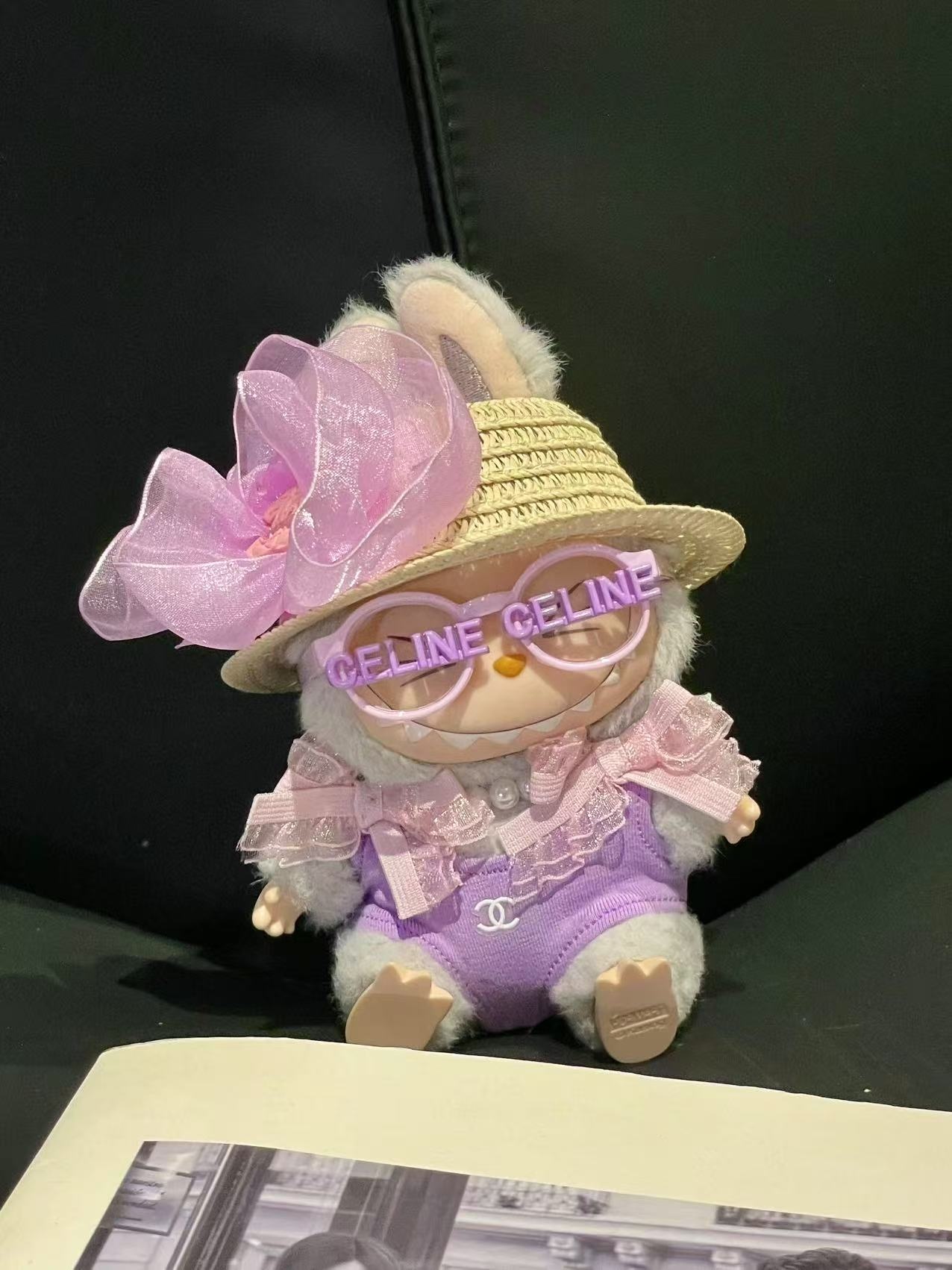 LABUBU Clothes Chanel Delicate Purple Bodysuit Set