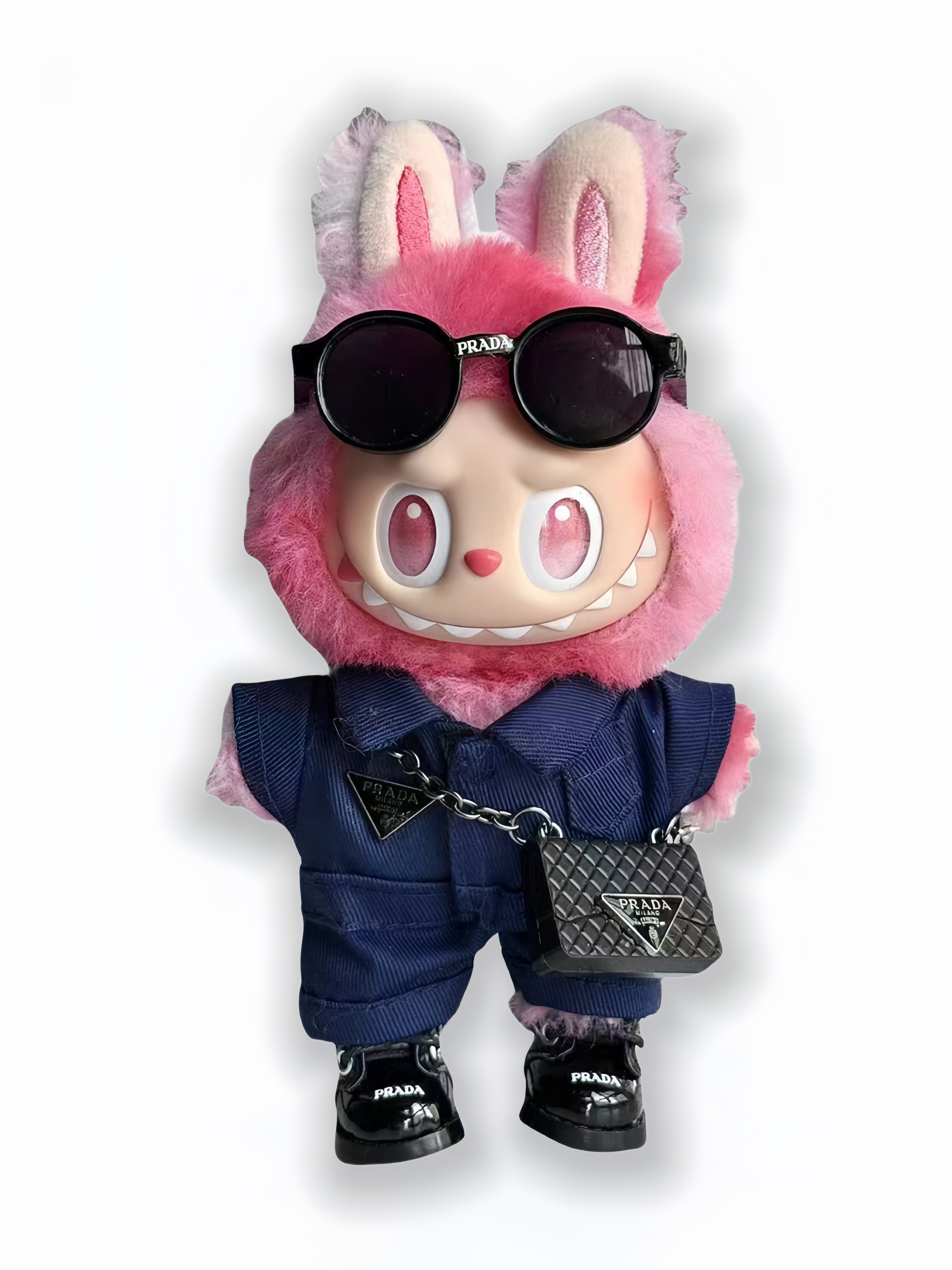 LABUBU Clothes Prada Chic Navy Outfit