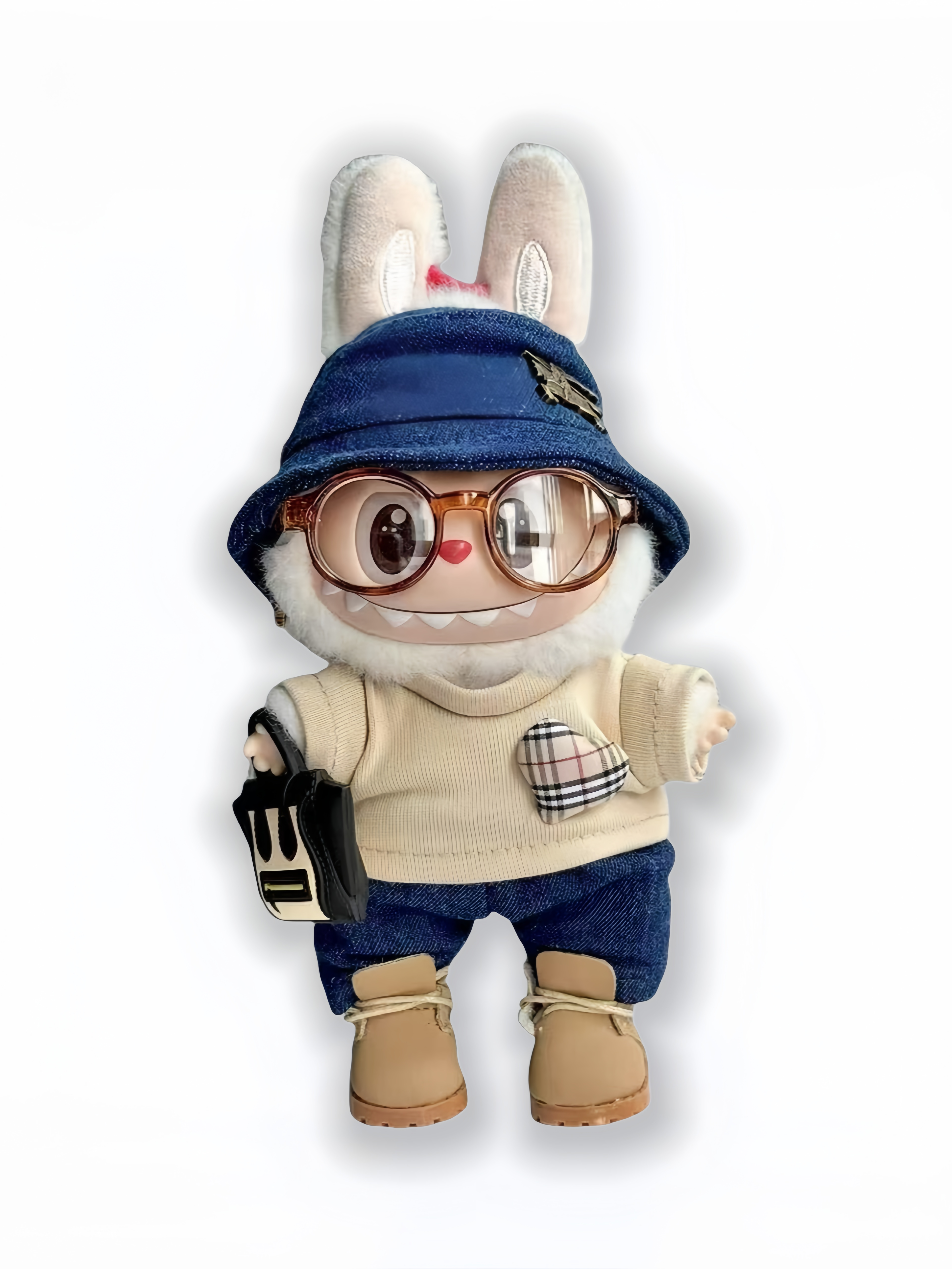 LABUBU Clothes Burberry Blue Fishman Outfit