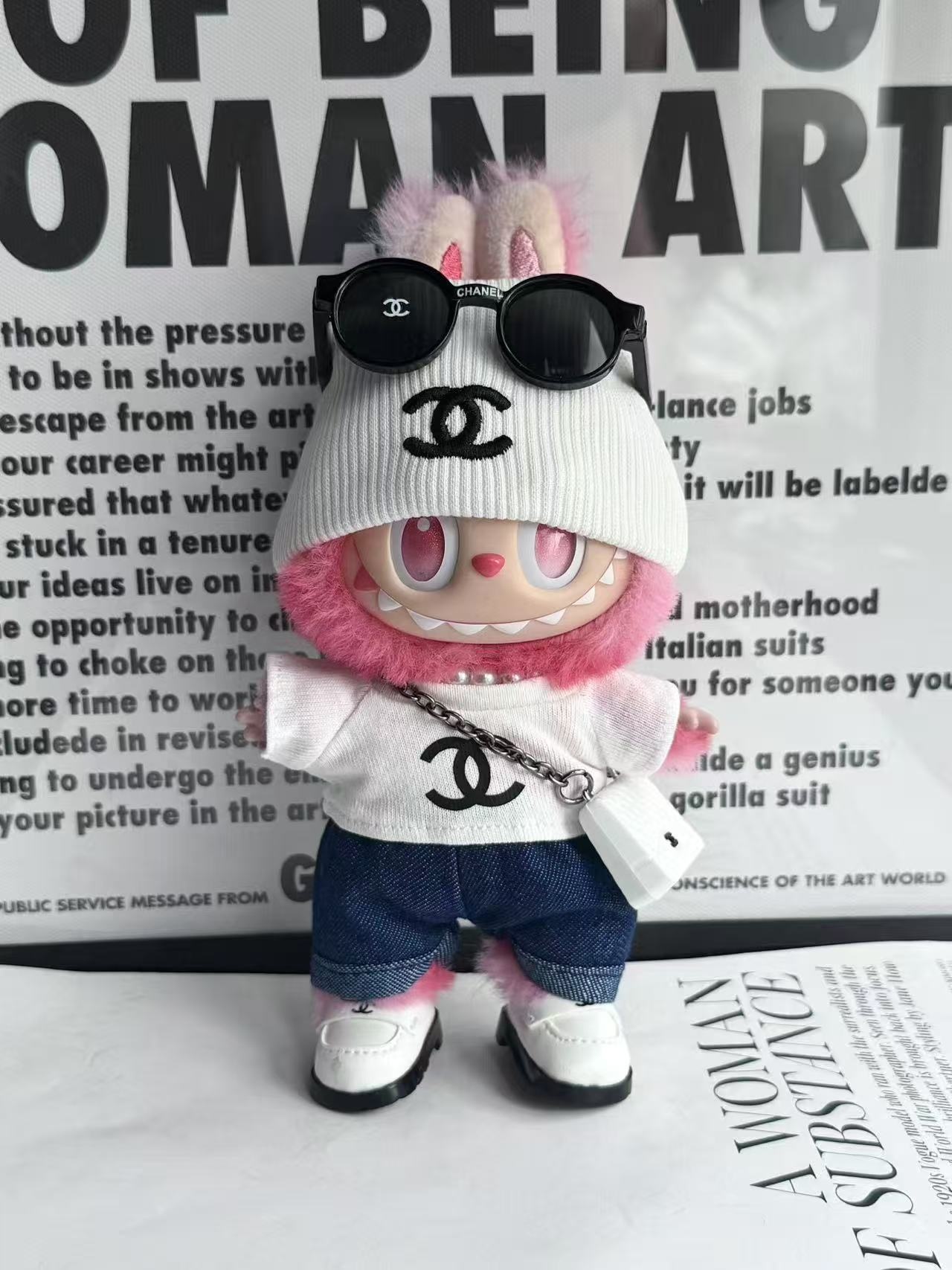 复制LABUBU Clothes Chanel White Trendy Style