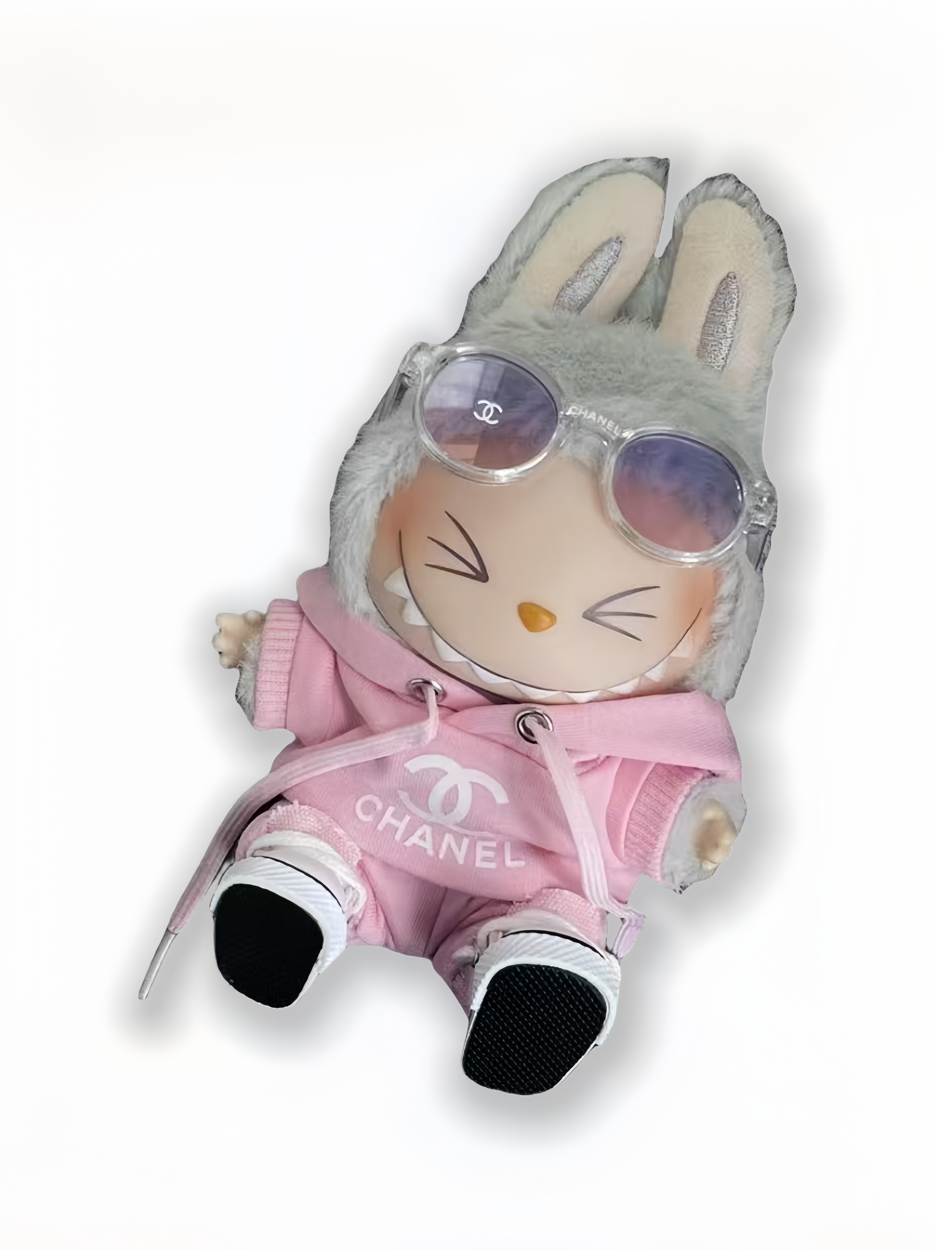 LABUBU Clothes Chanel Pink Hoodie Outfit