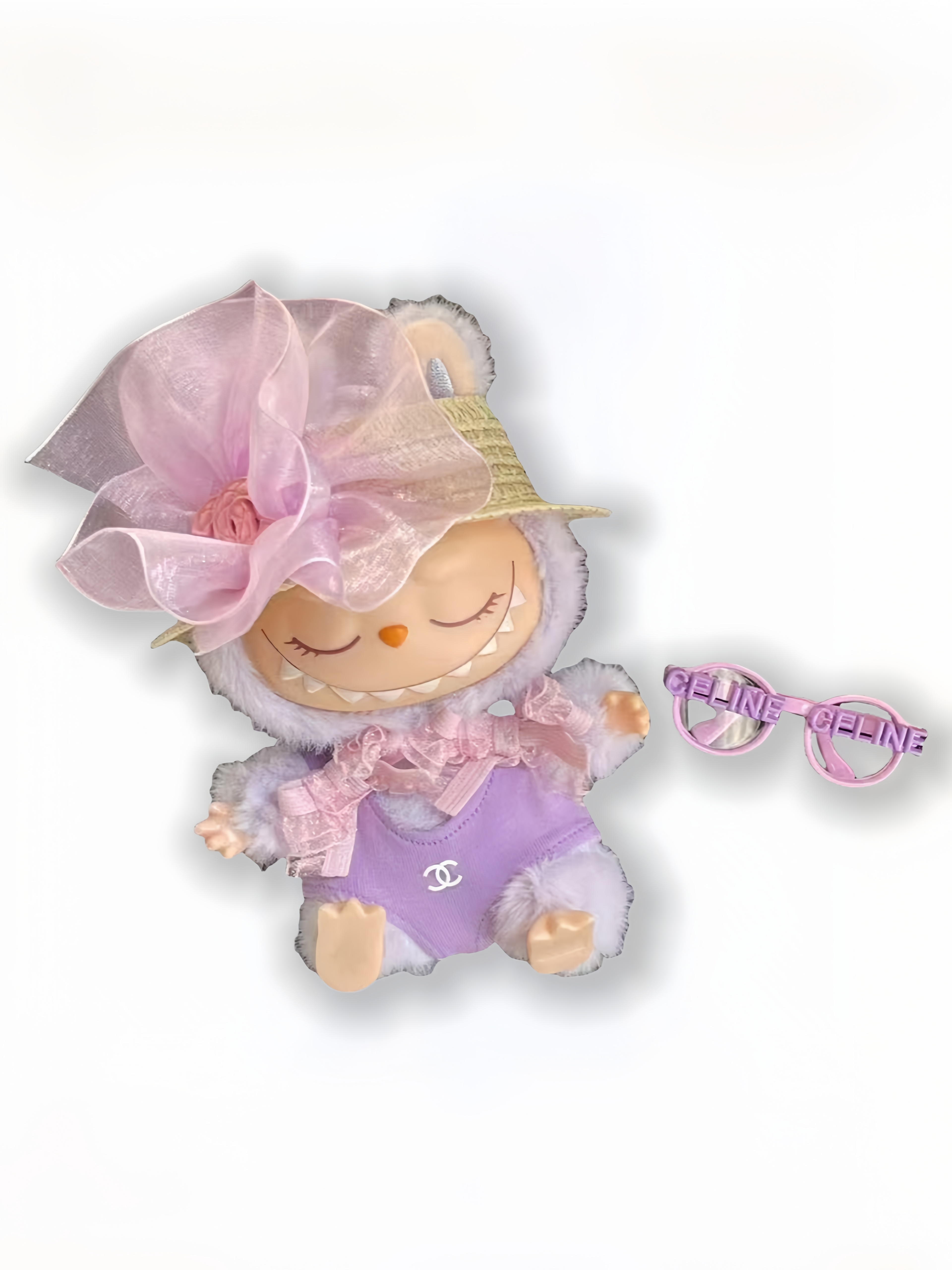 LABUBU Clothes Chanel Delicate Purple Bodysuit Set