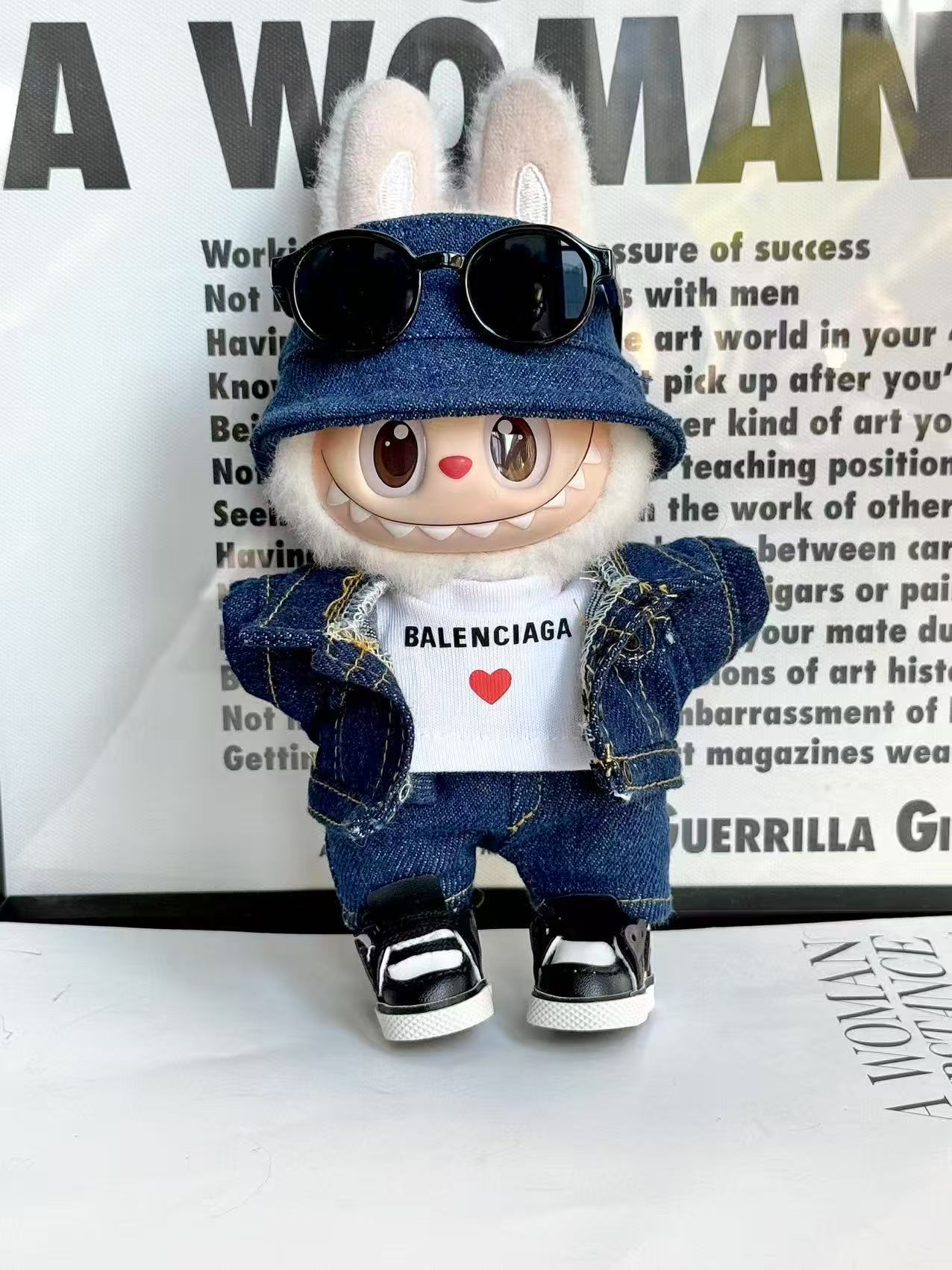 LABUBU Clothes Balenciaga Chic Denim Outfit