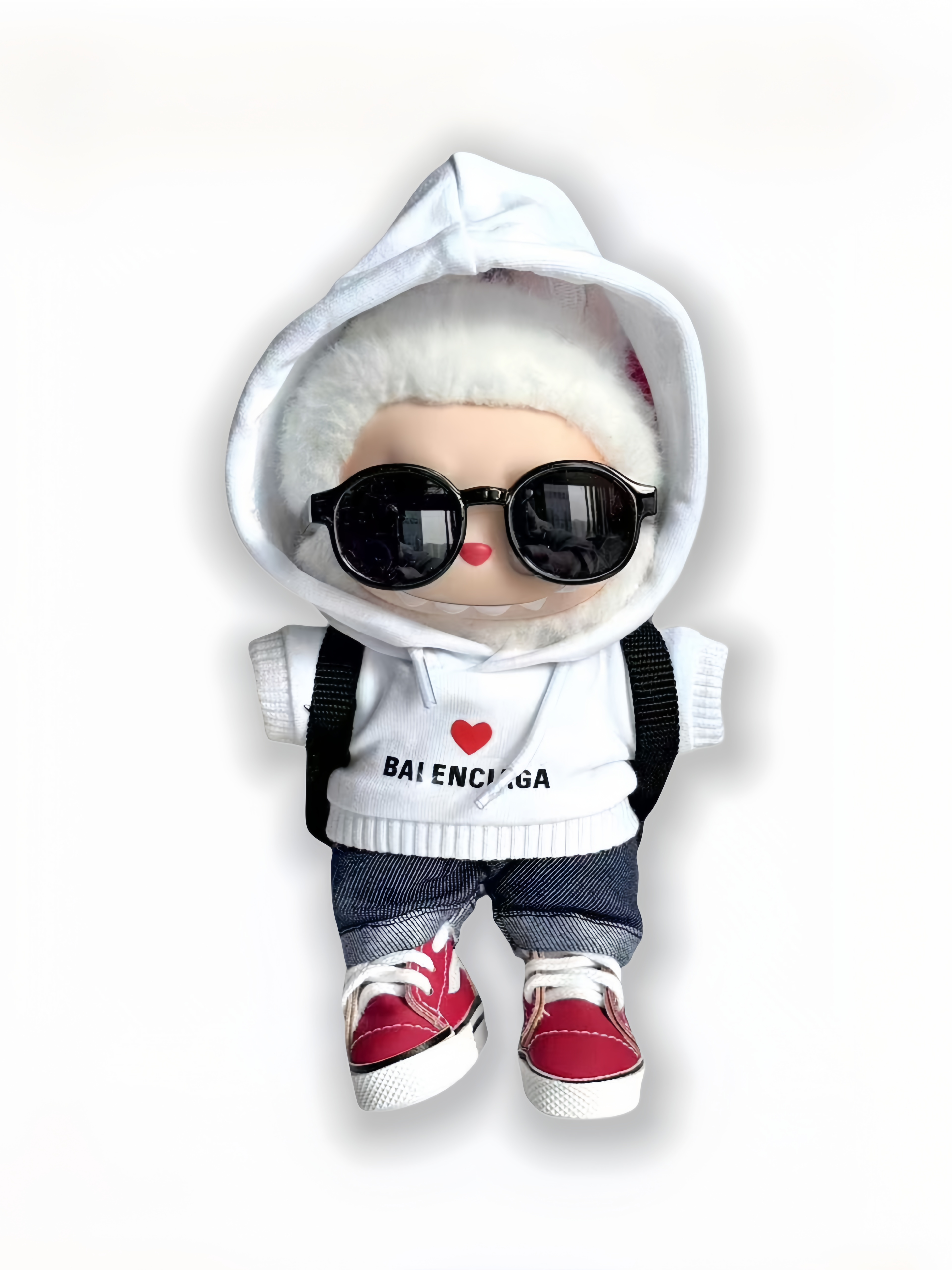 LABUBU Clothes Balenciaga Trendy White Streetwear Outfit