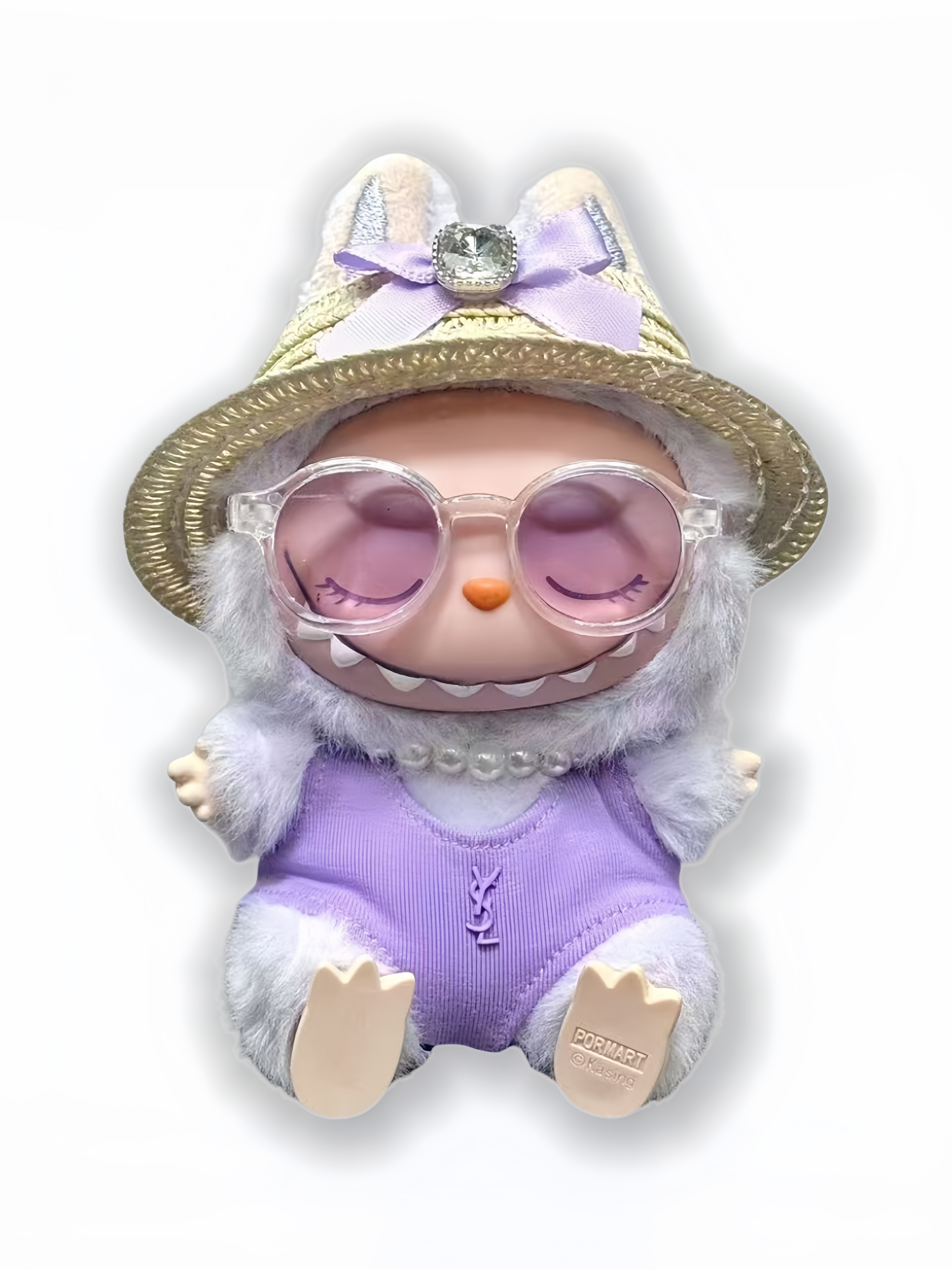 LABUBU Clothes YSL Purple Elegance Set