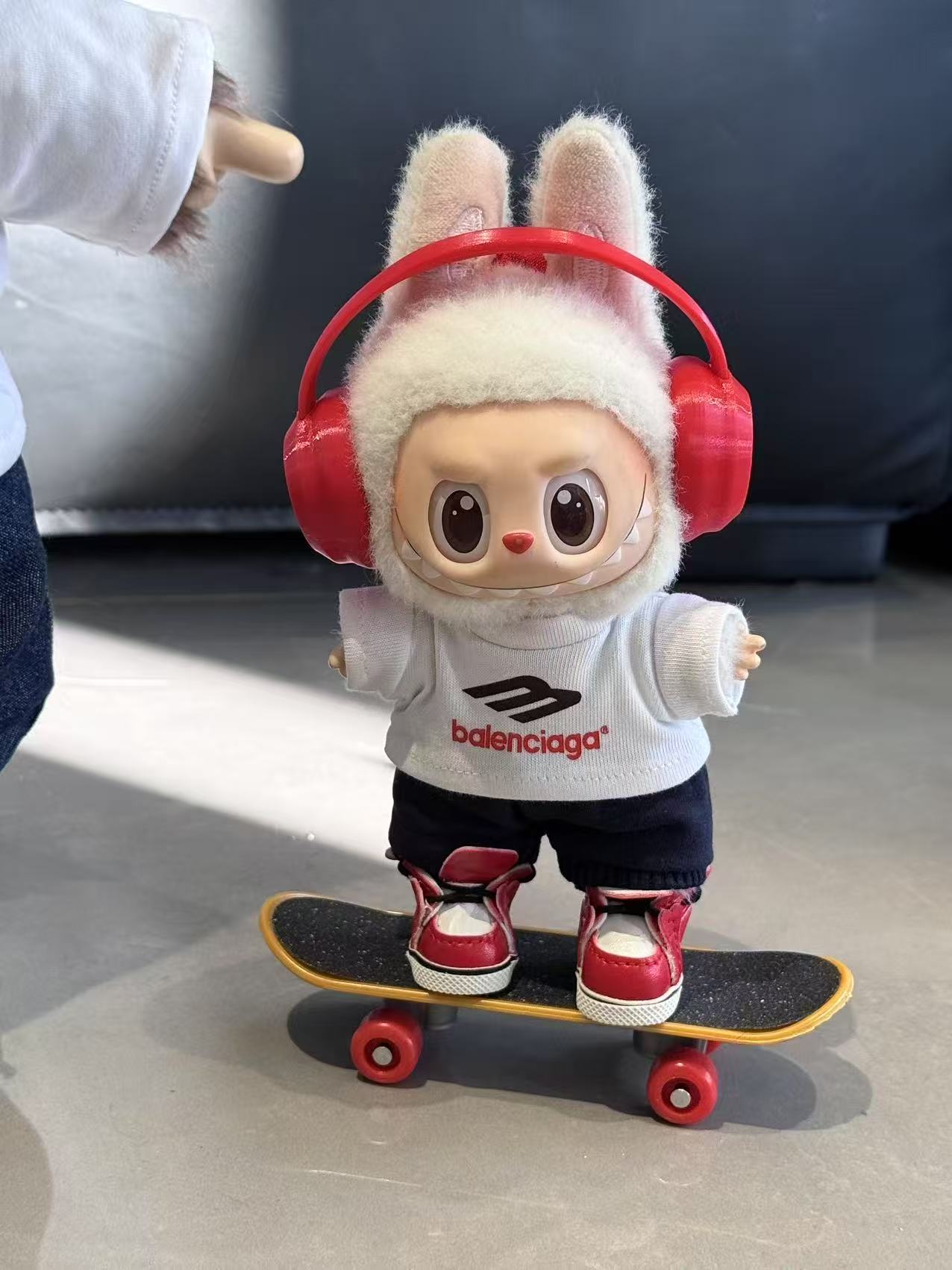 LABUBU Clothes Balenciaga Headphone&Skateboarding Sporty Outfit
