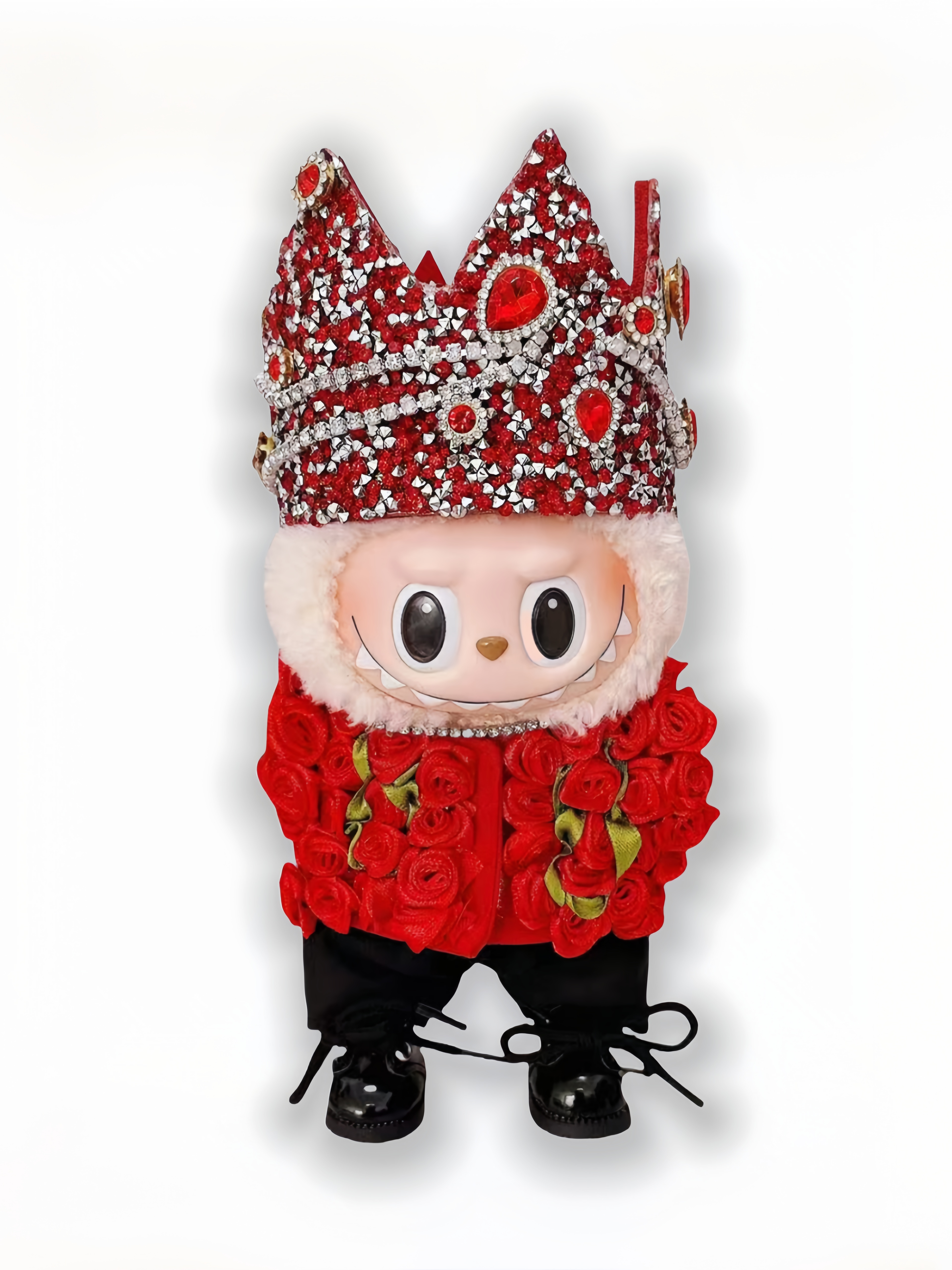 LABUBU Clothes G-Dragon Red Rose and Crown Outfit