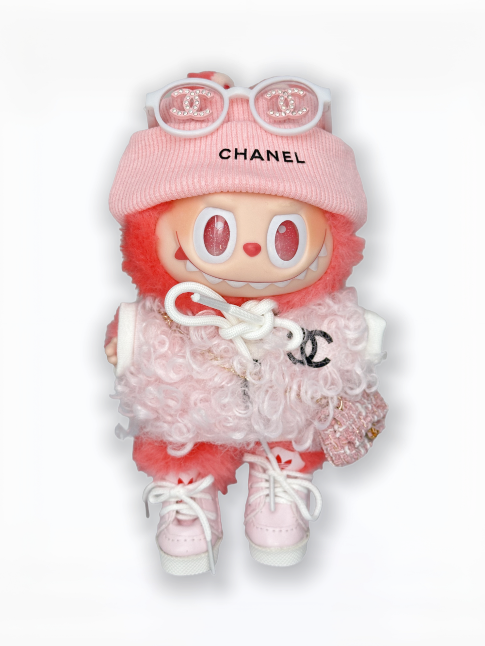 LABUBU Clothes Chanel Pink Vest Sweatshirt Outift