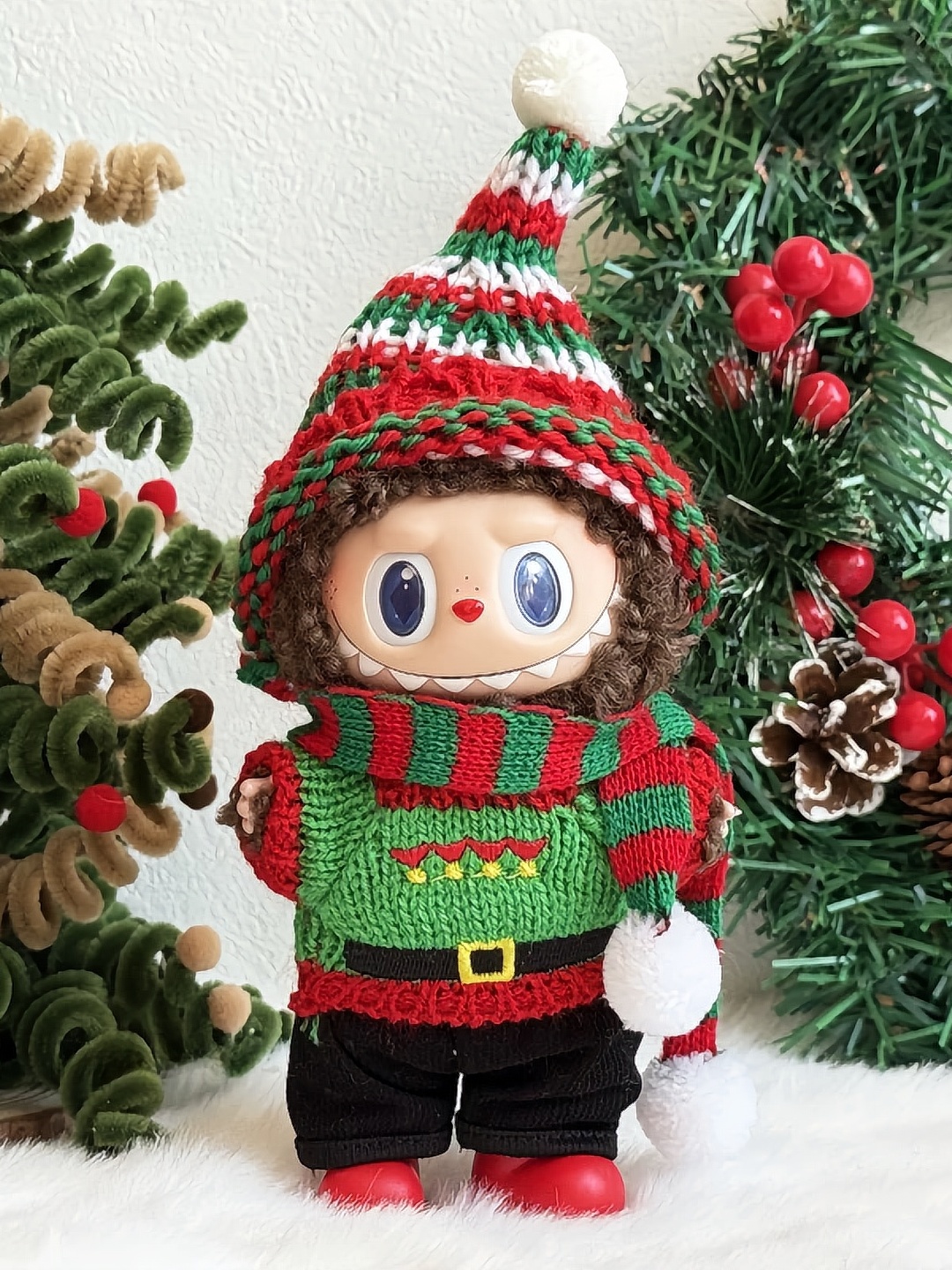 LABUBU Christmas Cozy Knit Set【Style C】