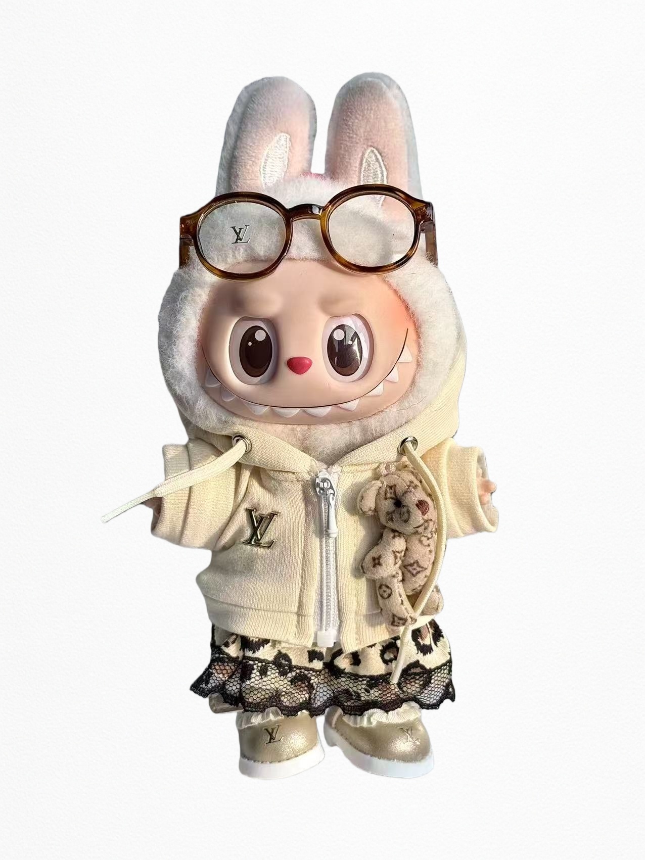 Yellow Skirt with Teddy LABUBU Clothes