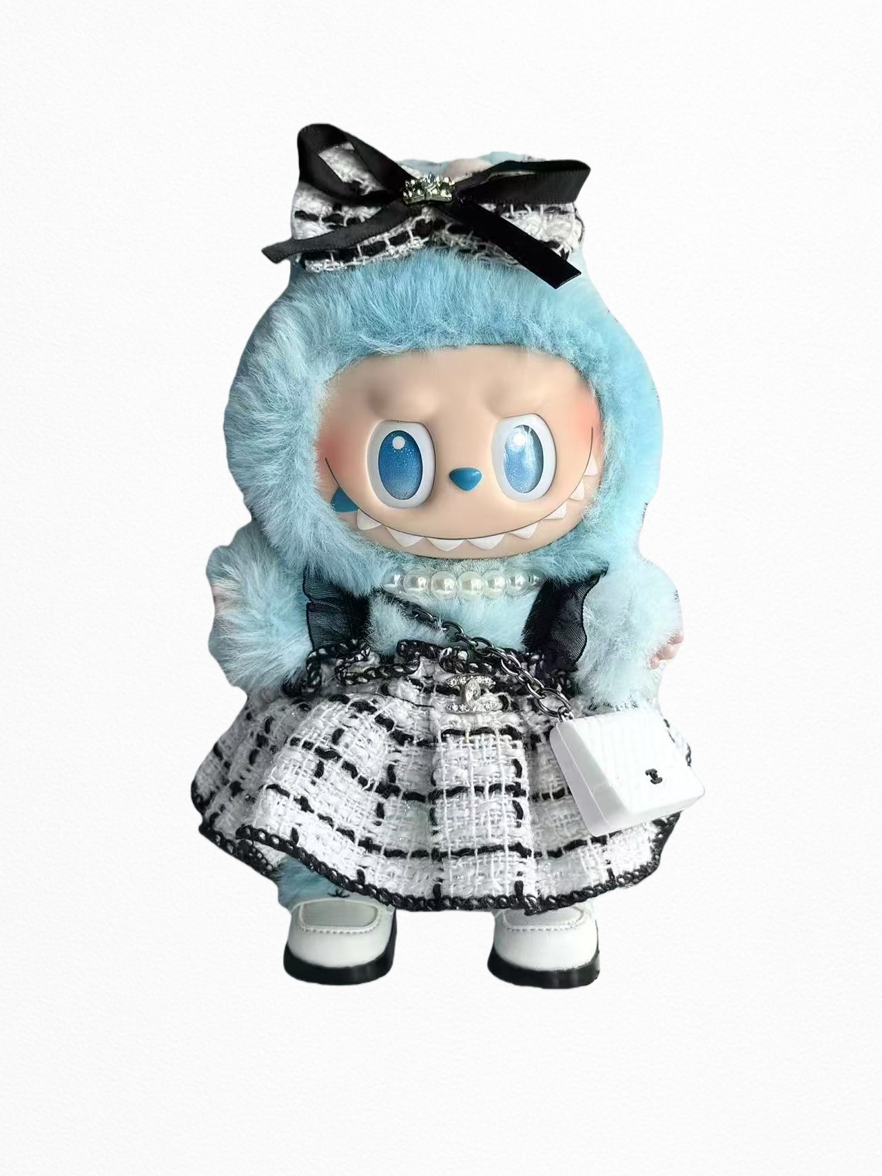 Tweed - bow Elegant LABUBU Outfit