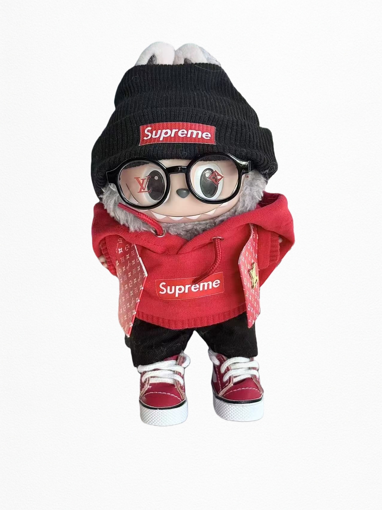 Red Chic Explorer LABUBU Clothes