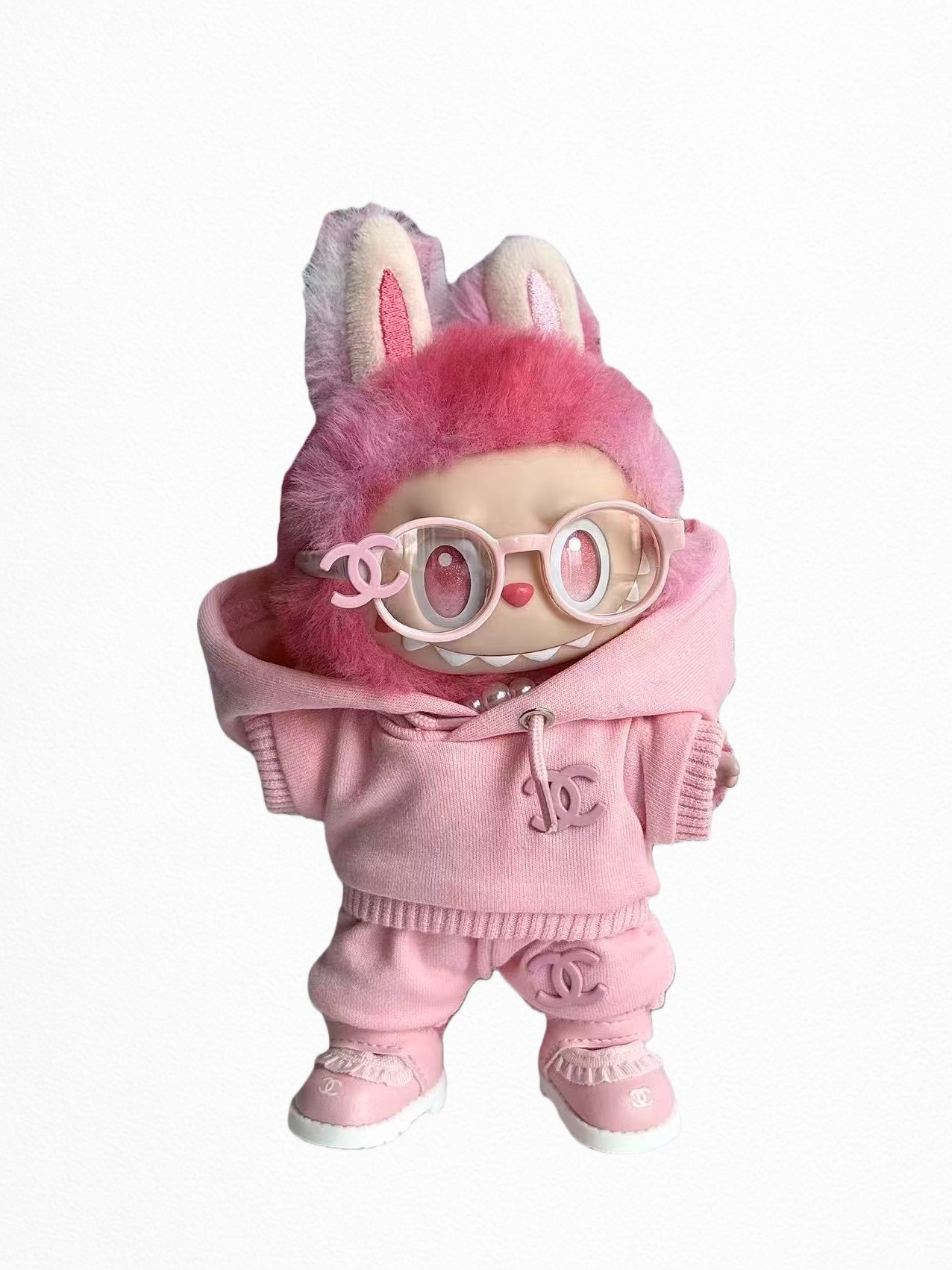 Pink Hoodie Tracksuit LABUBU Outfit