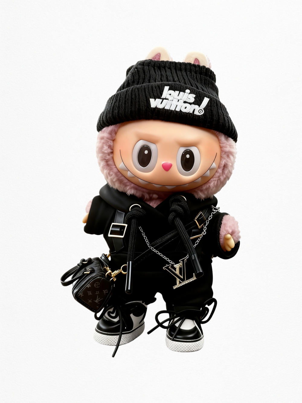 Black Chic Explorer Labubu Outfits