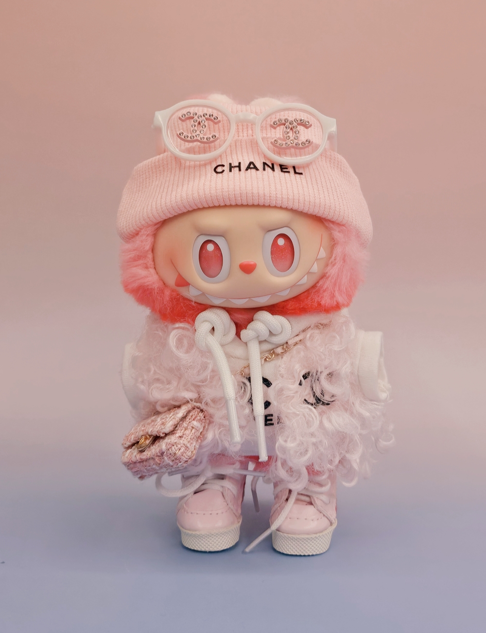 Pink Luxe Street Couture Outfit for Labubu