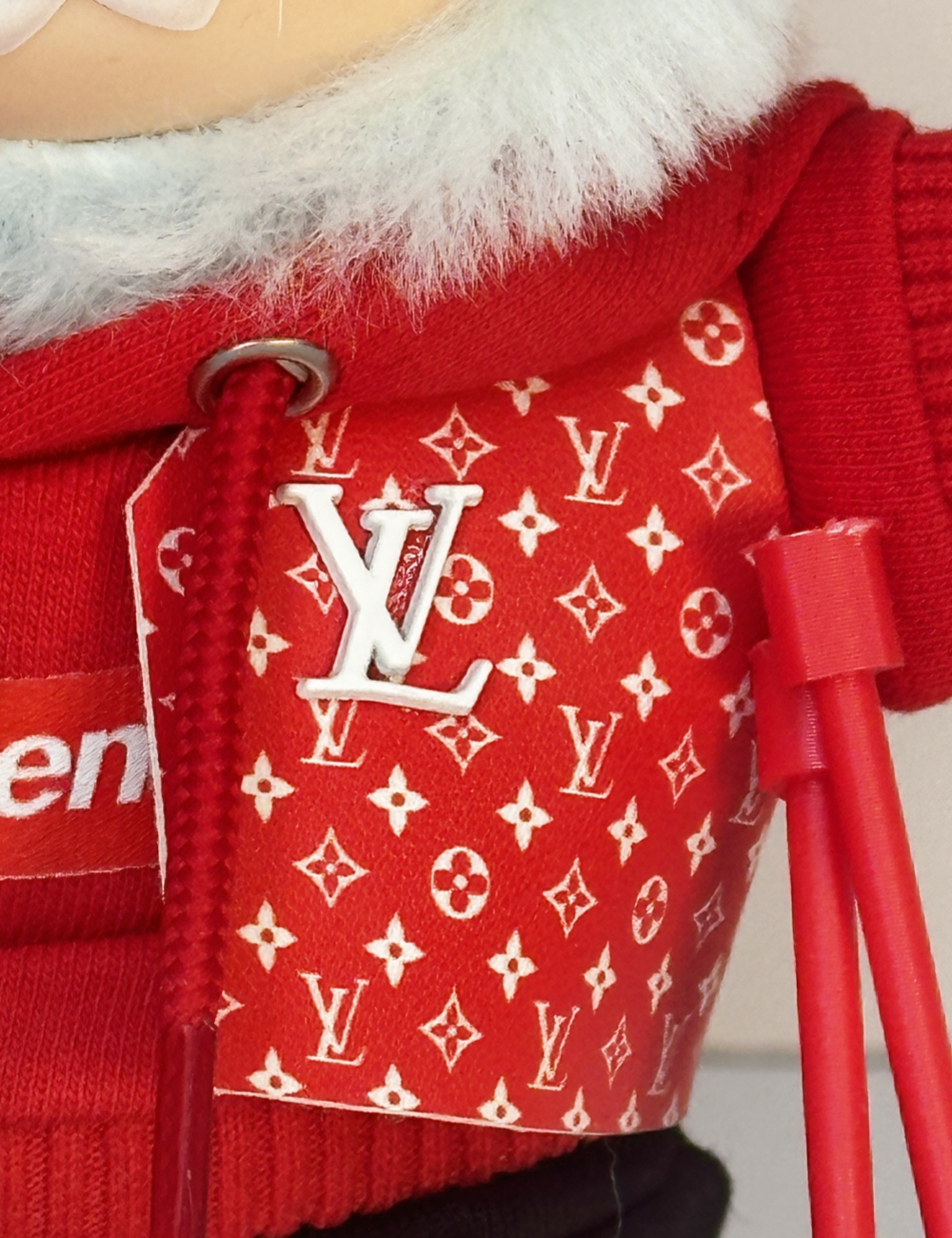 Red Street Monogram Handmade Couture for Labubu (Fits Gen 1–3, 17cm)