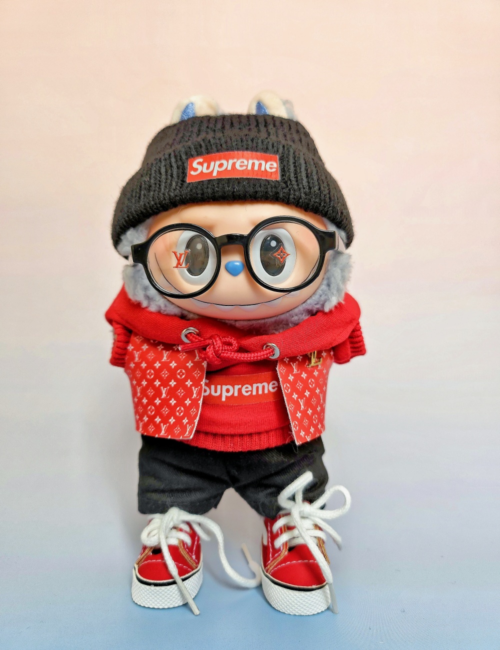 Red Chic Explorer LABUBU Clothes