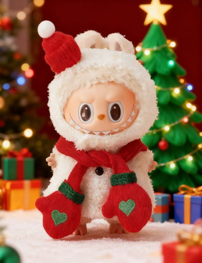 Snowy Mittens Plush Romper – Holiday Cozy Edition