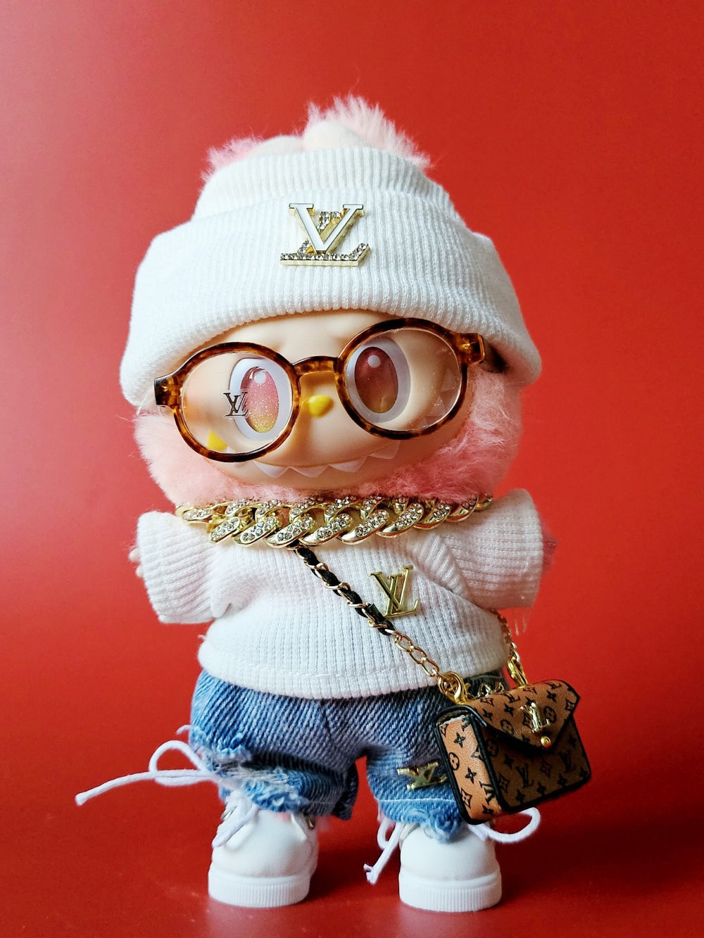 Luxury Street Knit Set – Classic Monogram Edition