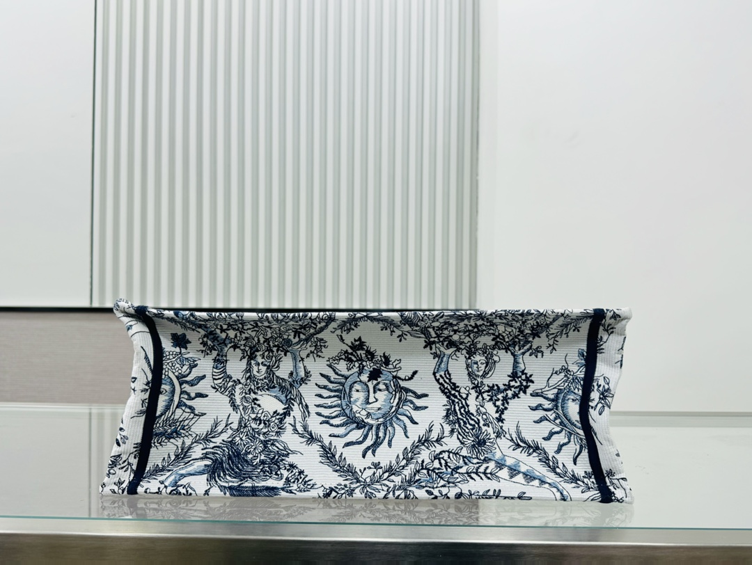 Dior Book Tote Embroider Large Shoulder Bag Handbag