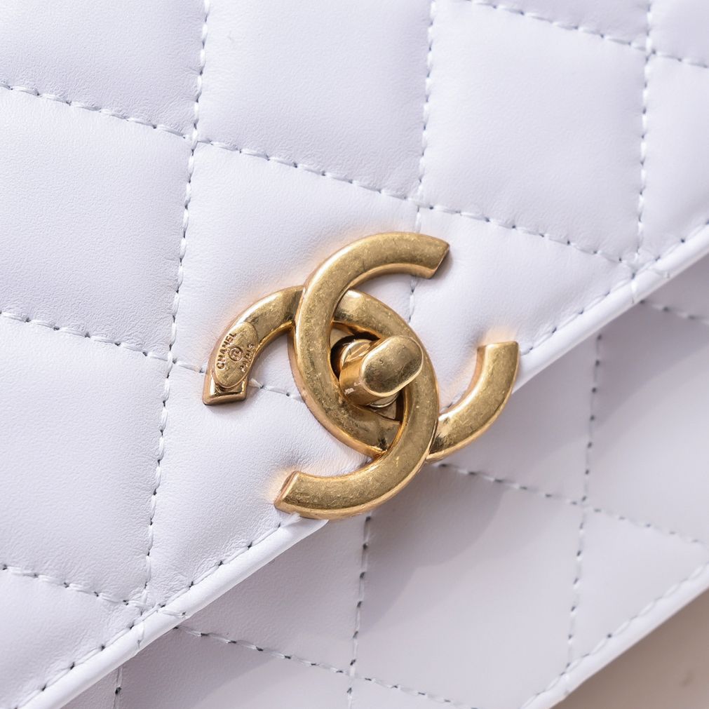 Chanel WOC Double Gold Ball Chain Shoulder Bag Handbag