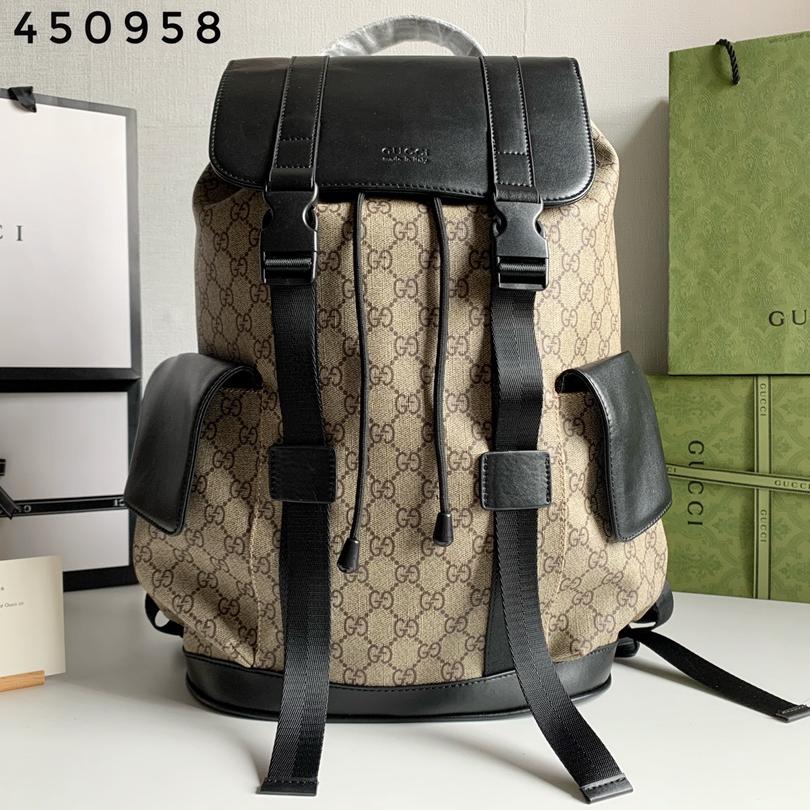 Gucci Striped Webbing Backpack Bag (Replica)